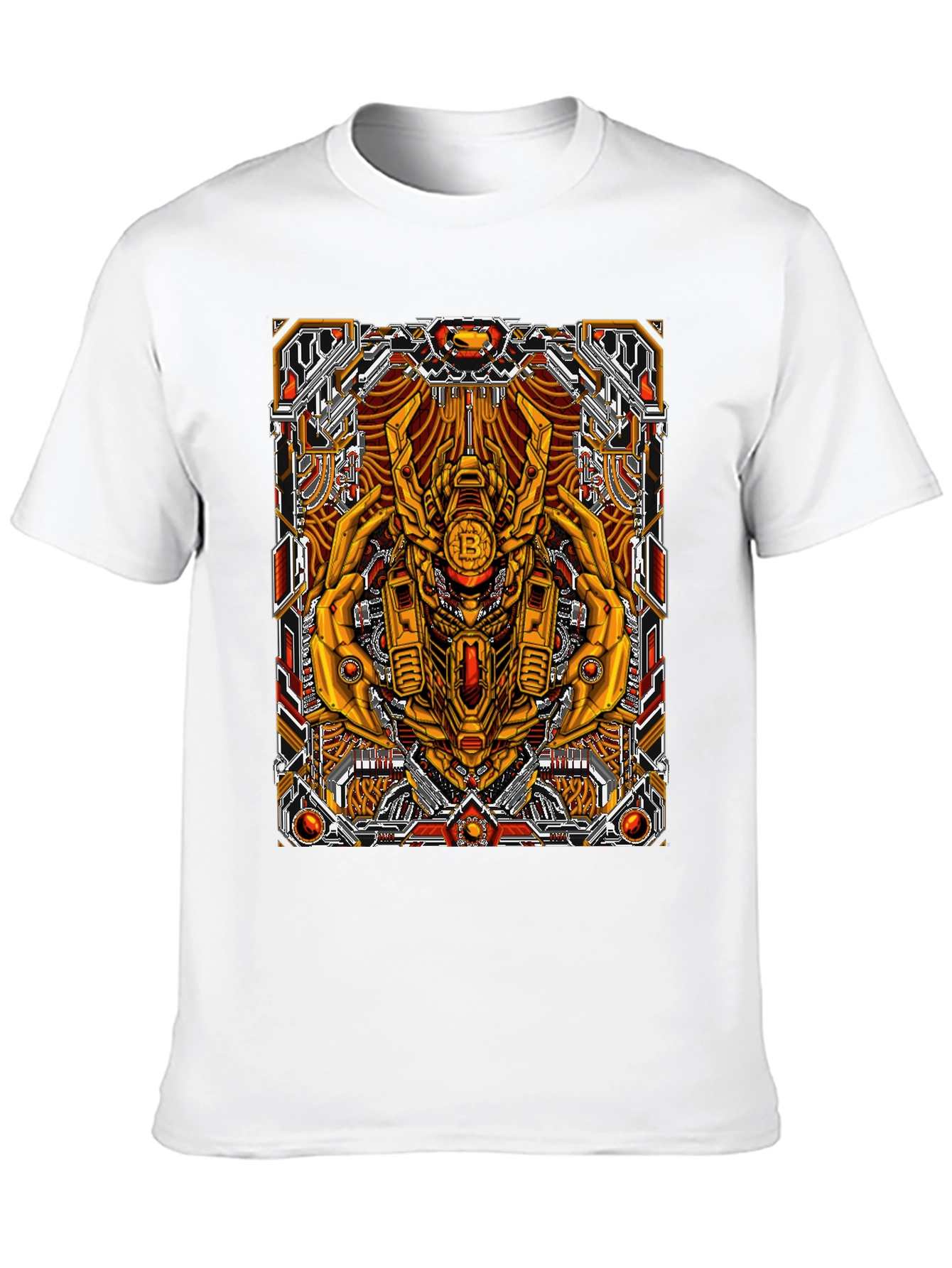 Bitcoin Robot Graphic Tee - Sci-Fi Crypto T-Shirt