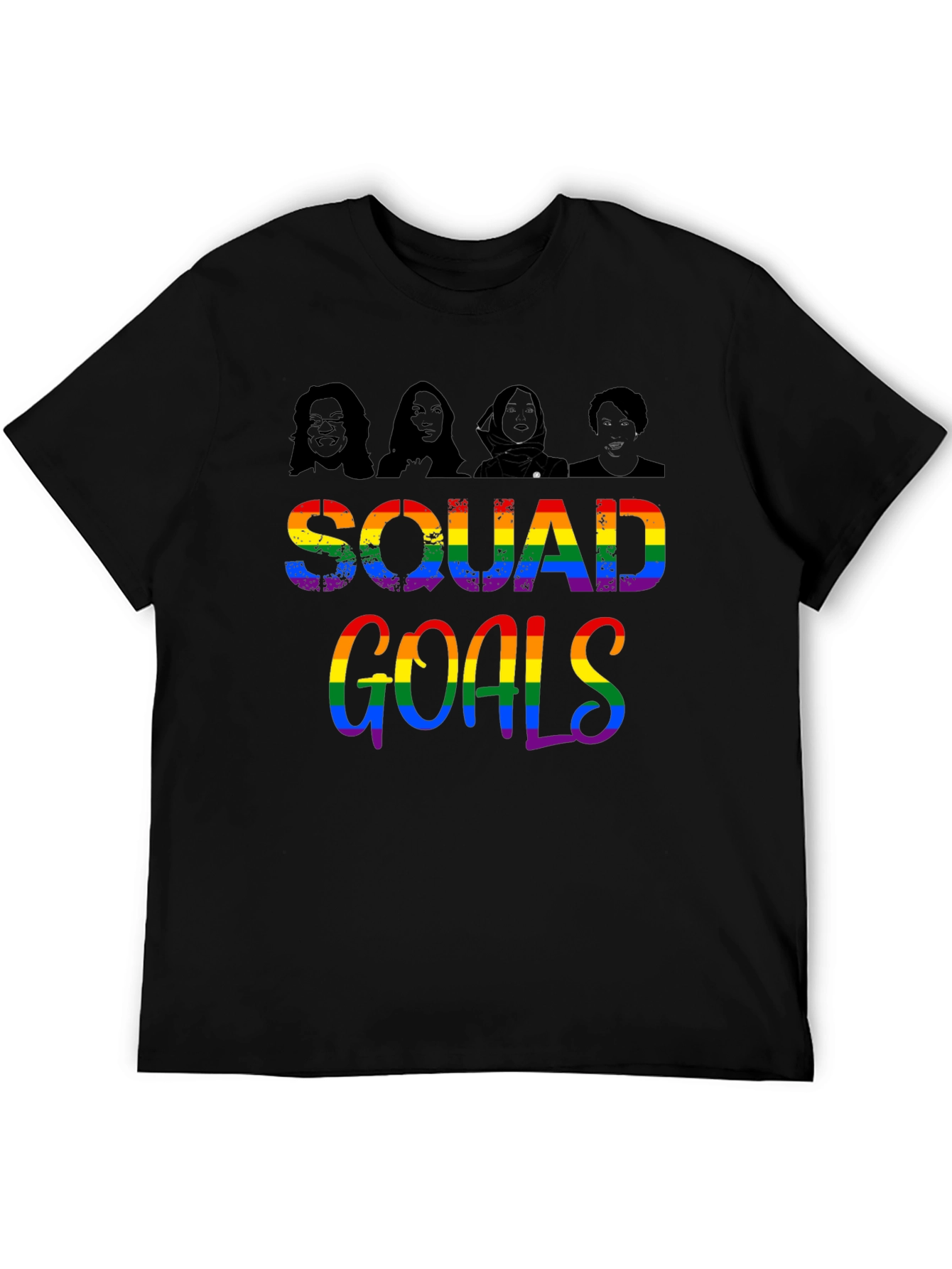 Squad Goals Rainbow Tee