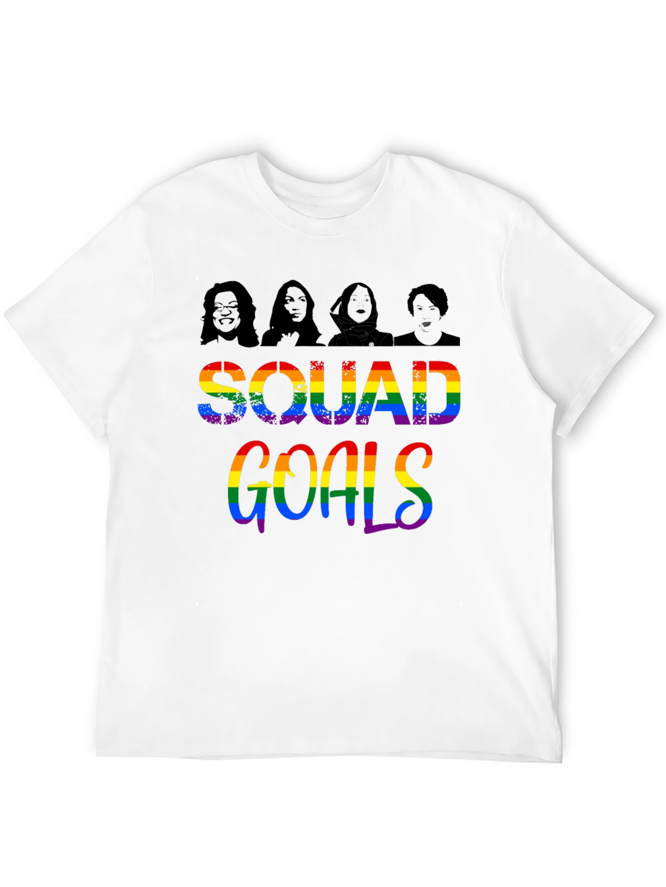 Squad Goals Rainbow Tee