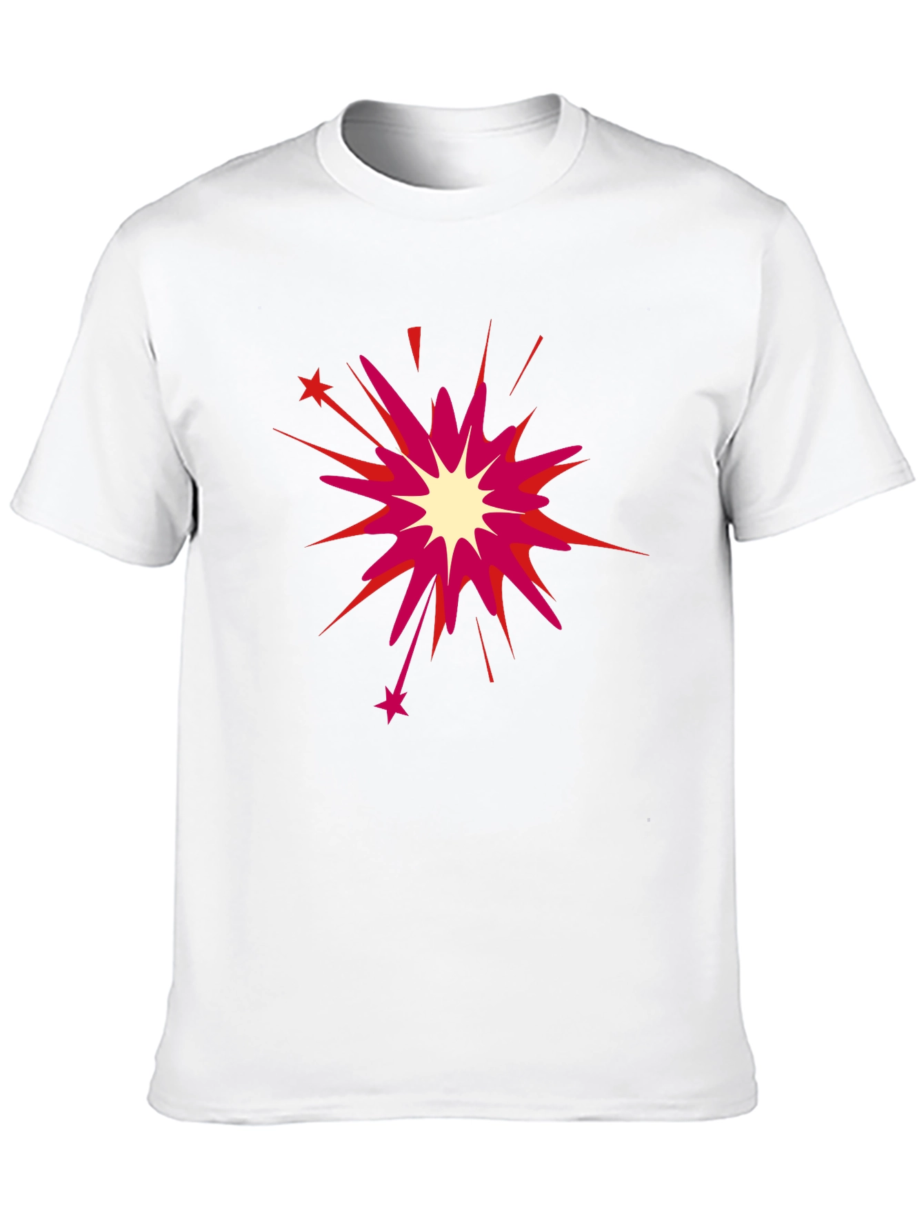 Black T-Shirt with Burst Design