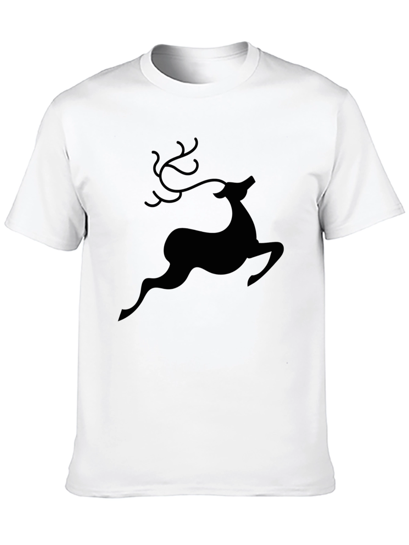 Black Christmas Reindeer Graphic Tee