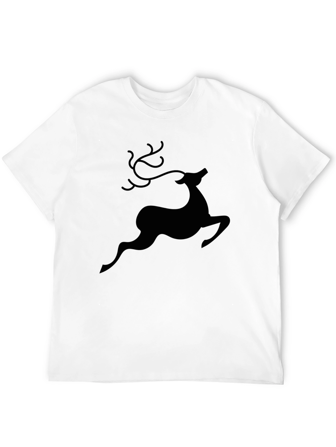 Black Christmas Reindeer Graphic Tee