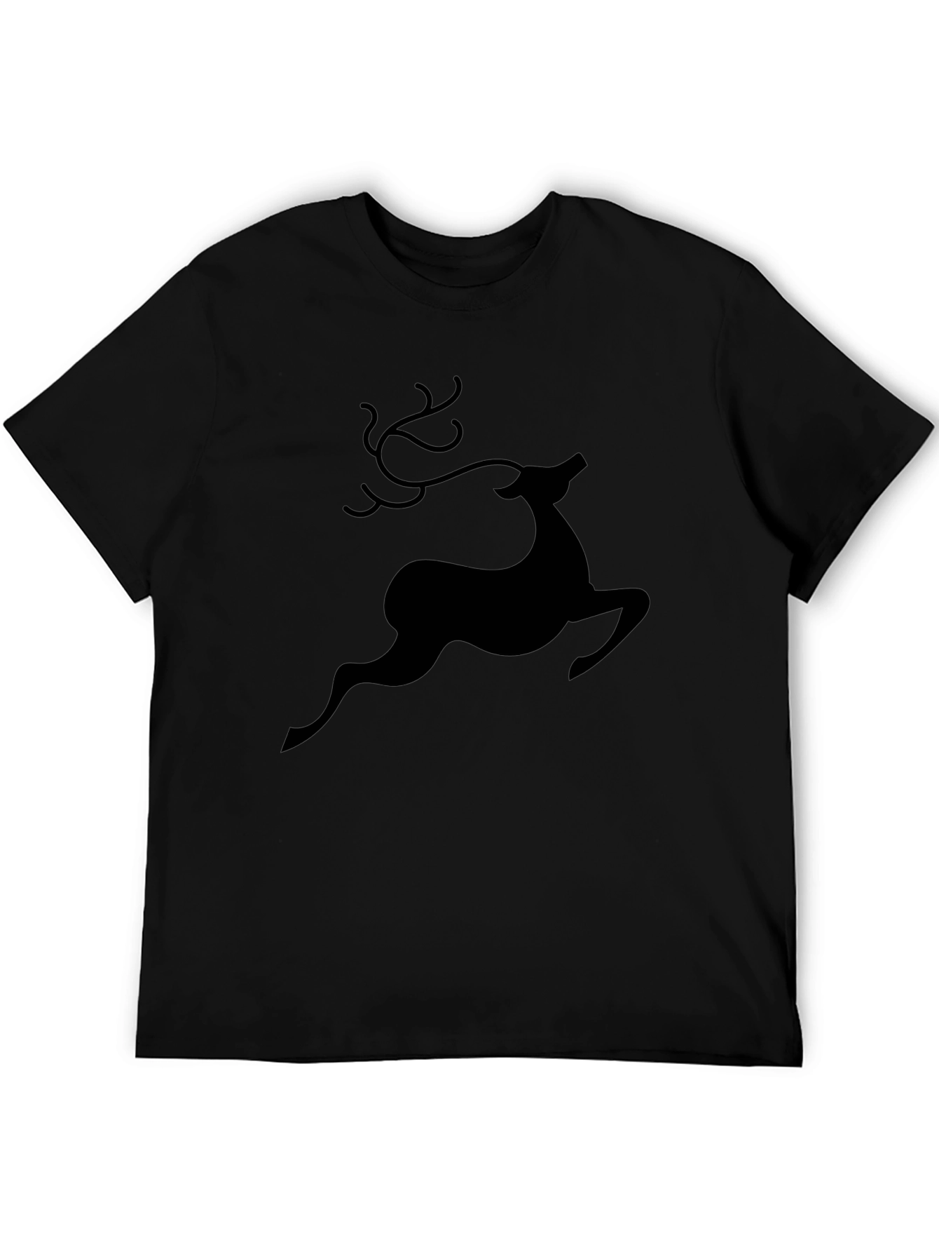 Black Christmas Reindeer Graphic Tee