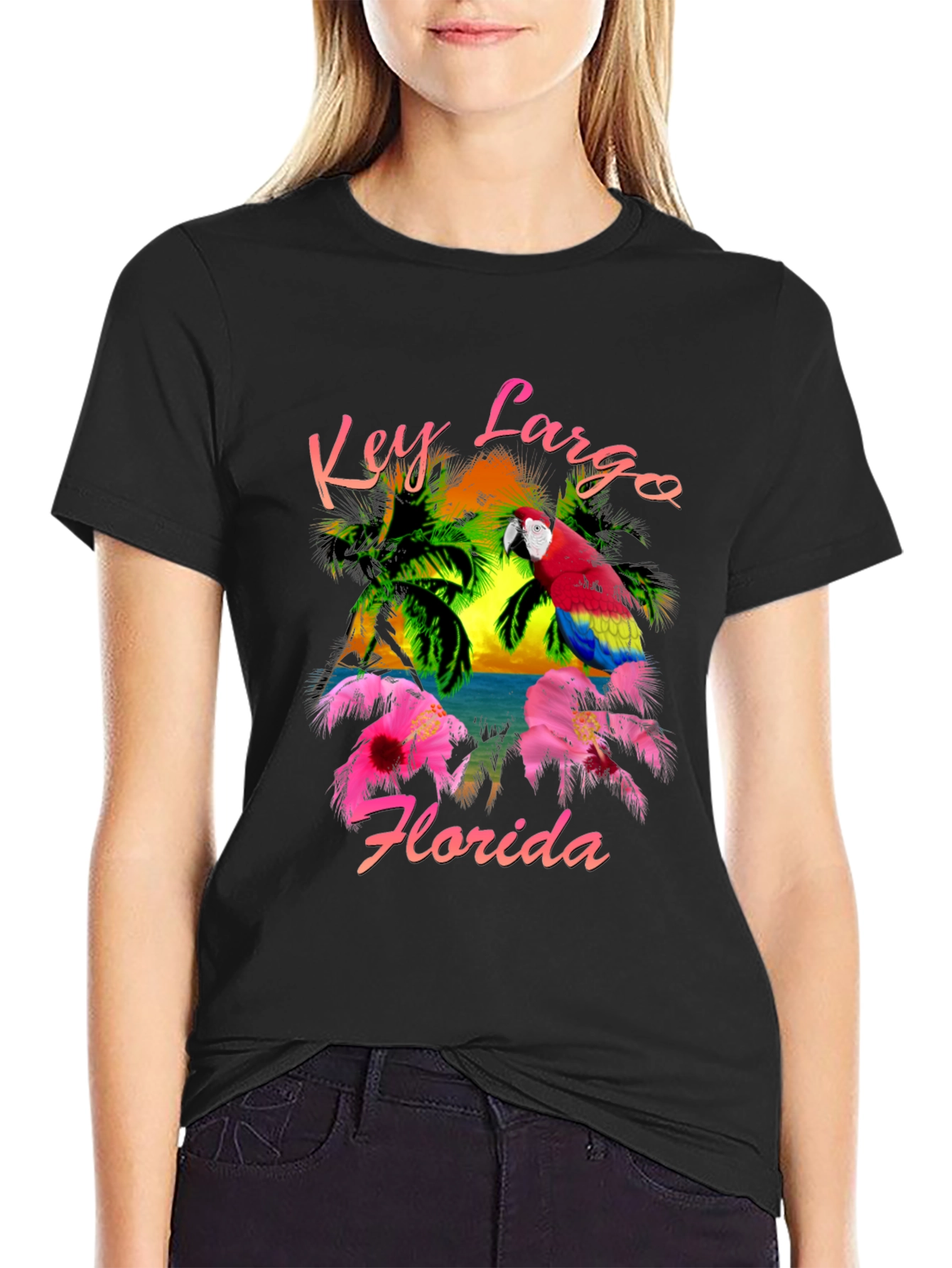 Key Largo Florida Parrot T-Shirt