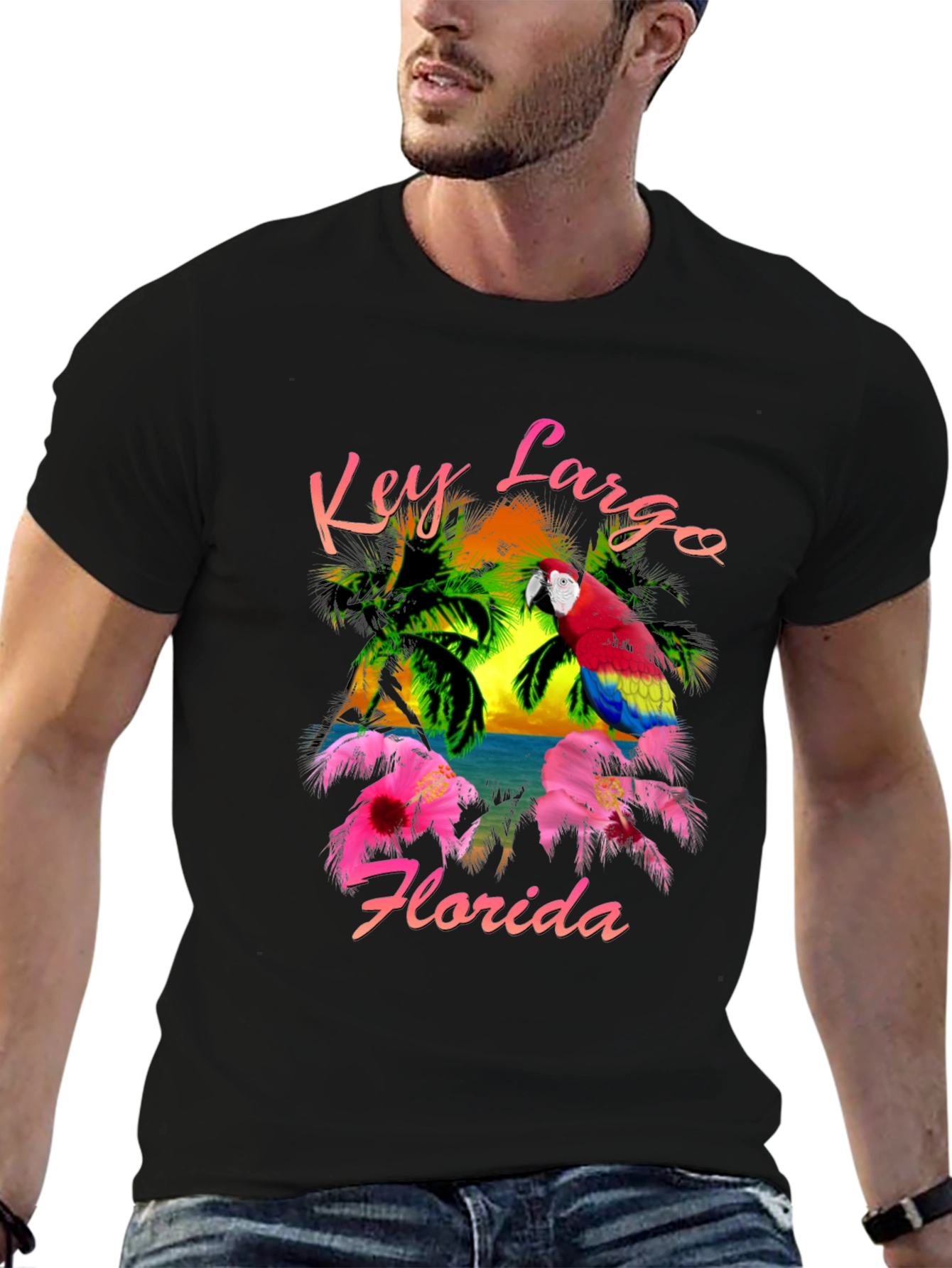 Key Largo Florida Parrot T-Shirt