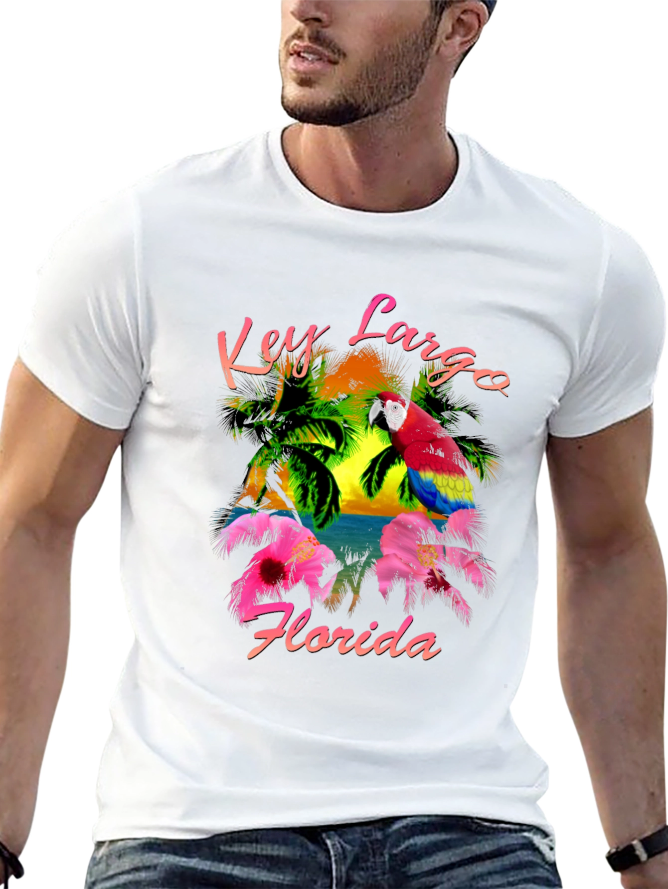 Key Largo Florida Parrot T-Shirt