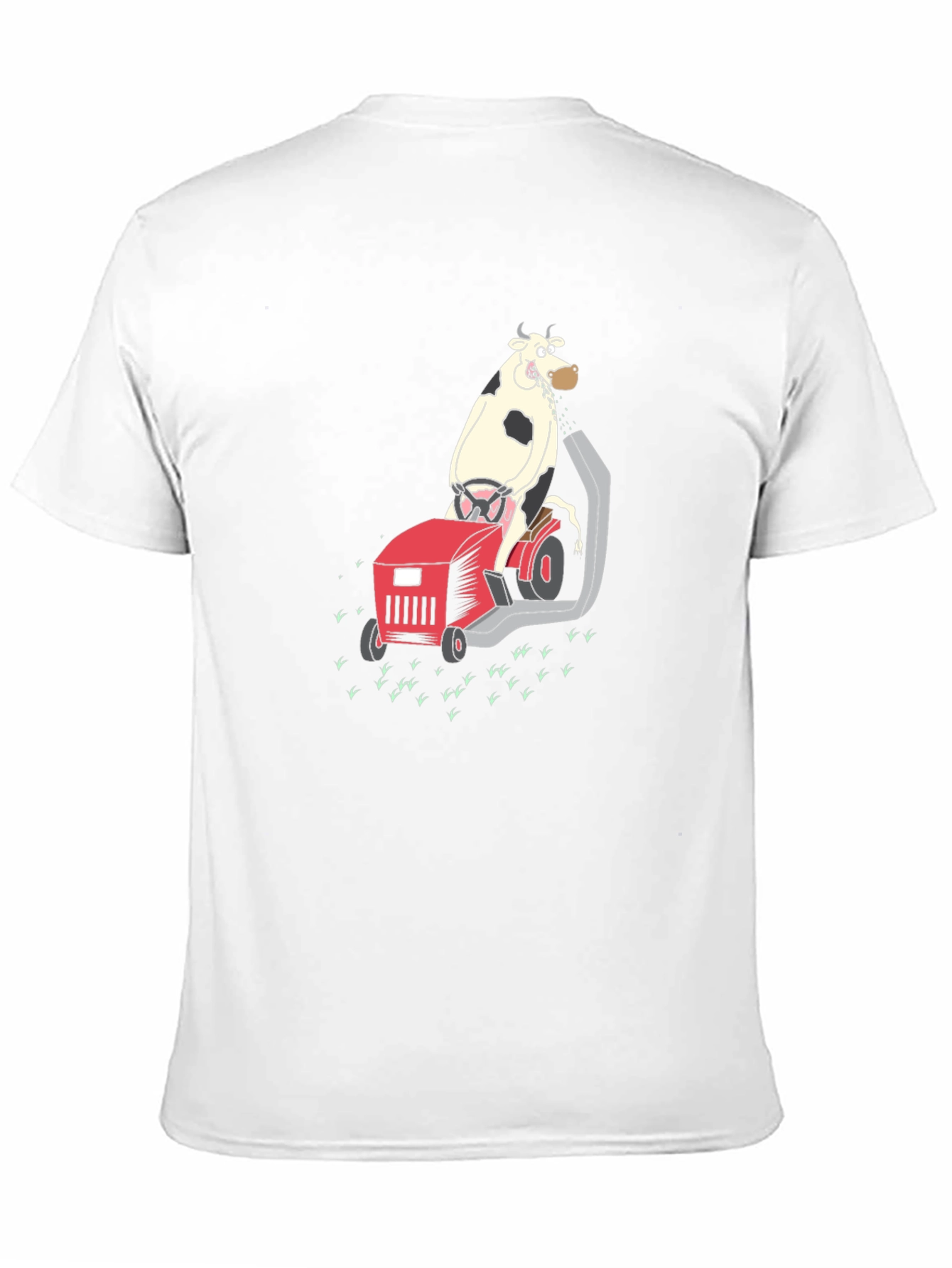 Cow on Lawnmower T-Shirt