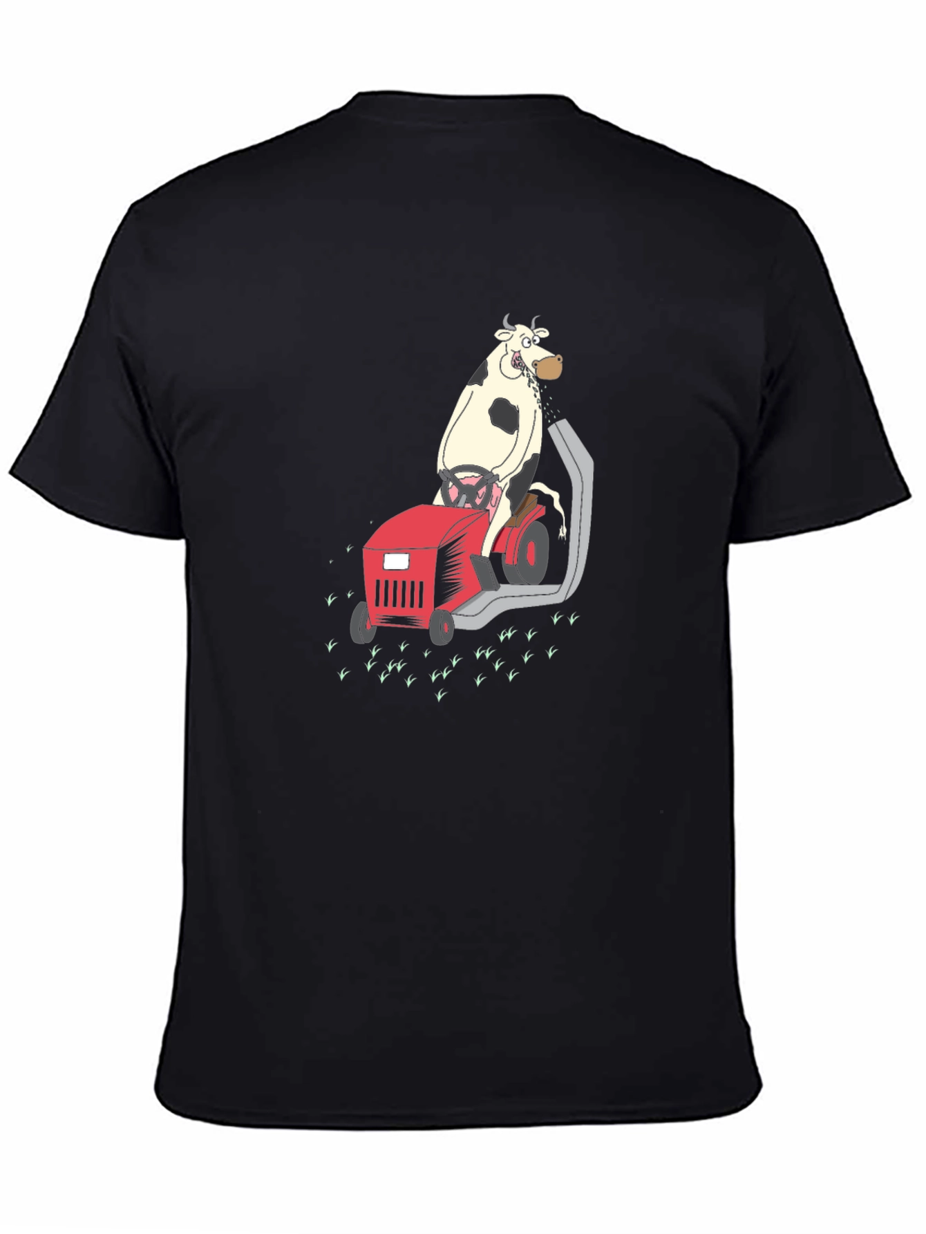Cow on Lawnmower T-Shirt