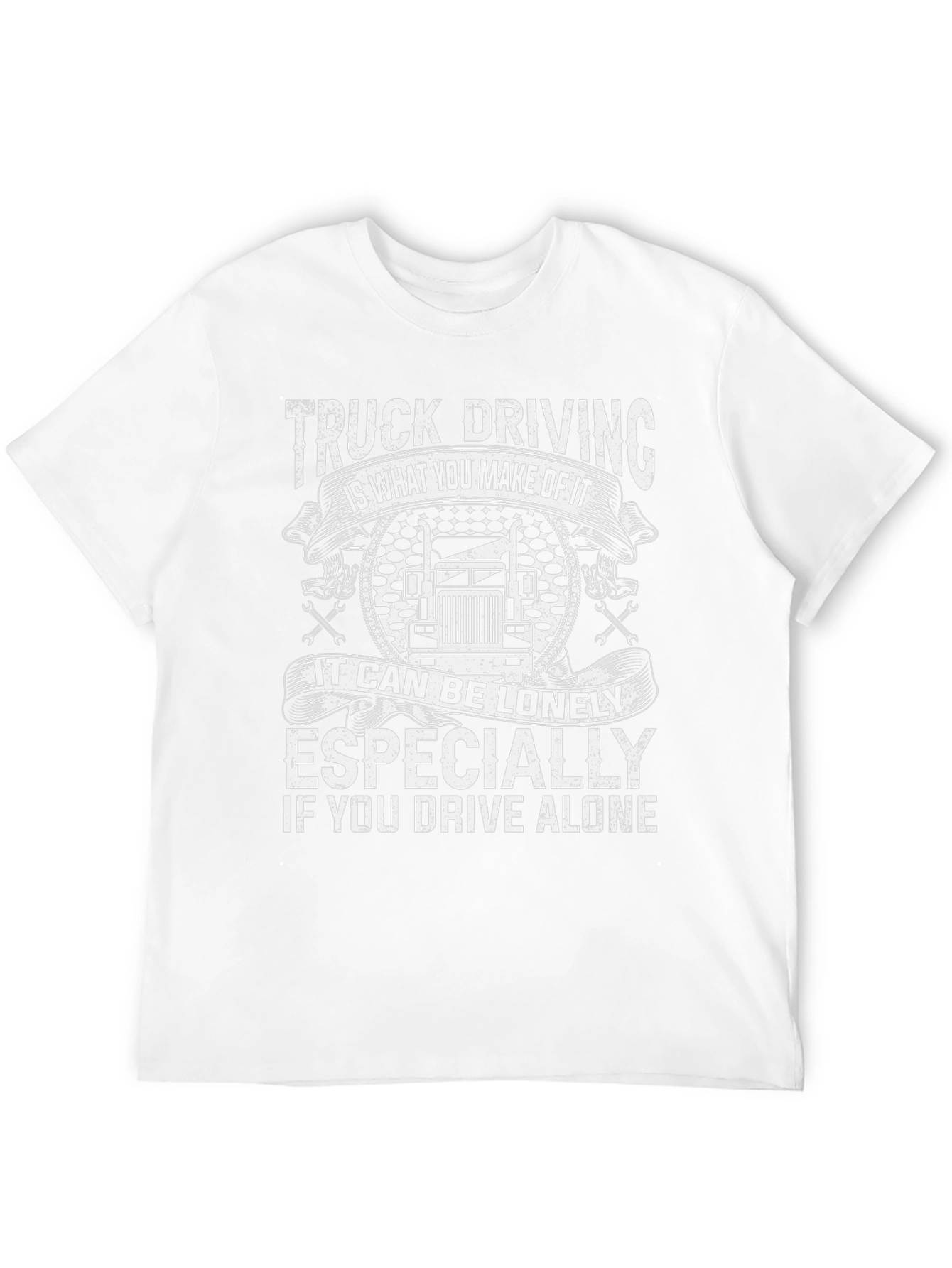 Truck Driving Tee: Lonely Journey Design