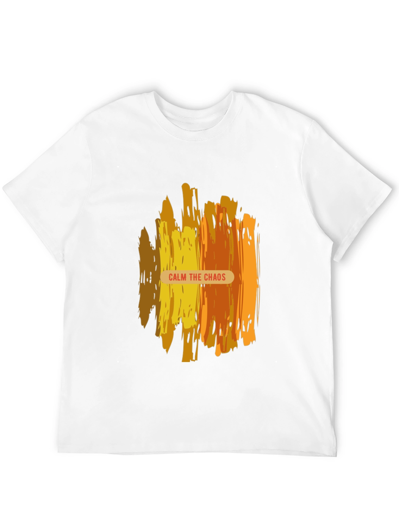 Calm the Chaos Graphic Print Black Tee