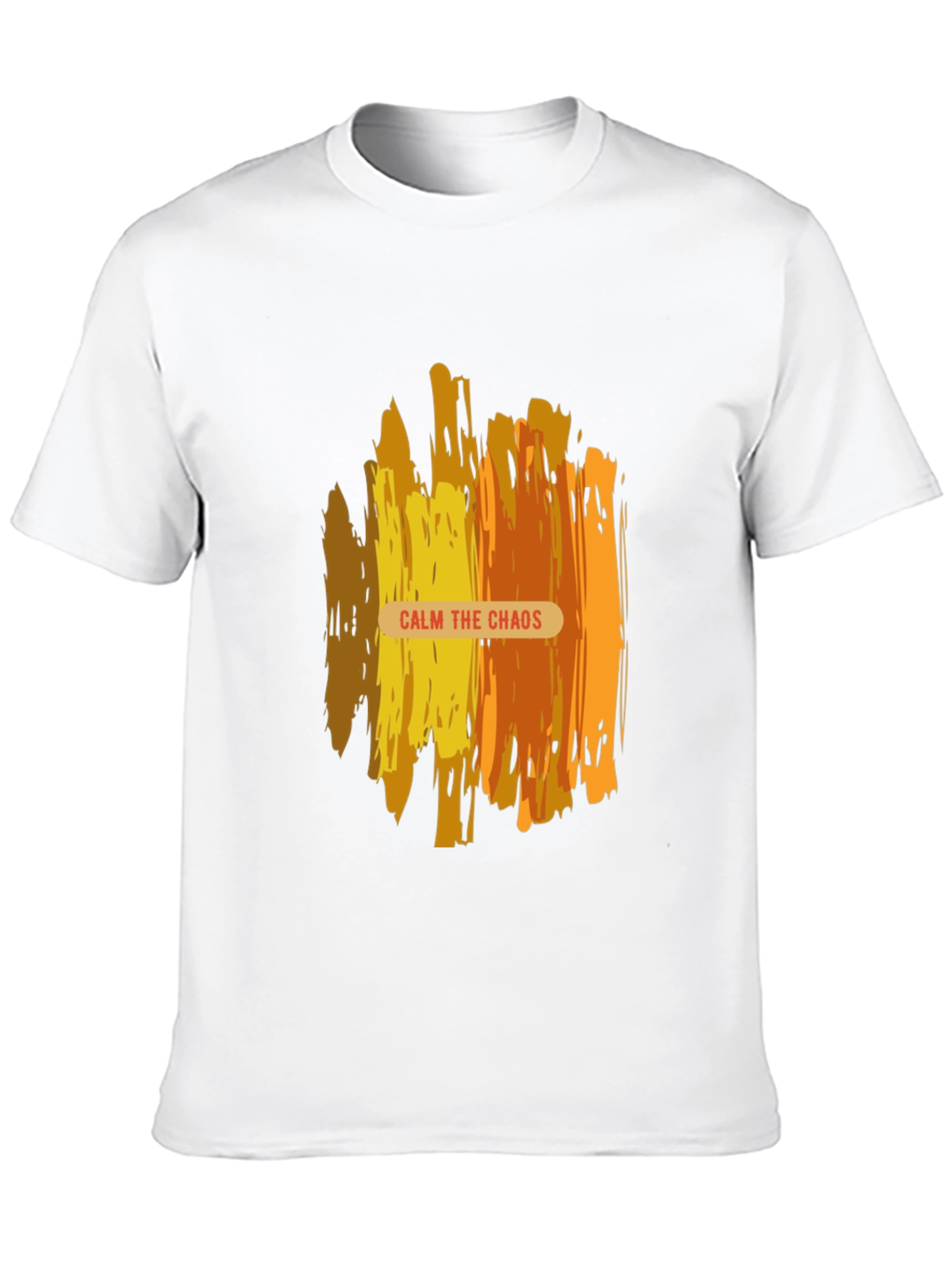Calm the Chaos Graphic Print Black Tee