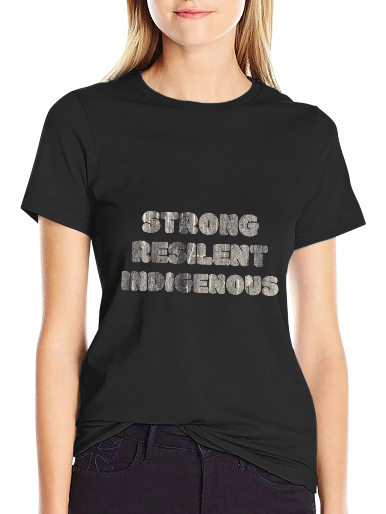 Strong Resilient Indigenous Black T-Shirt