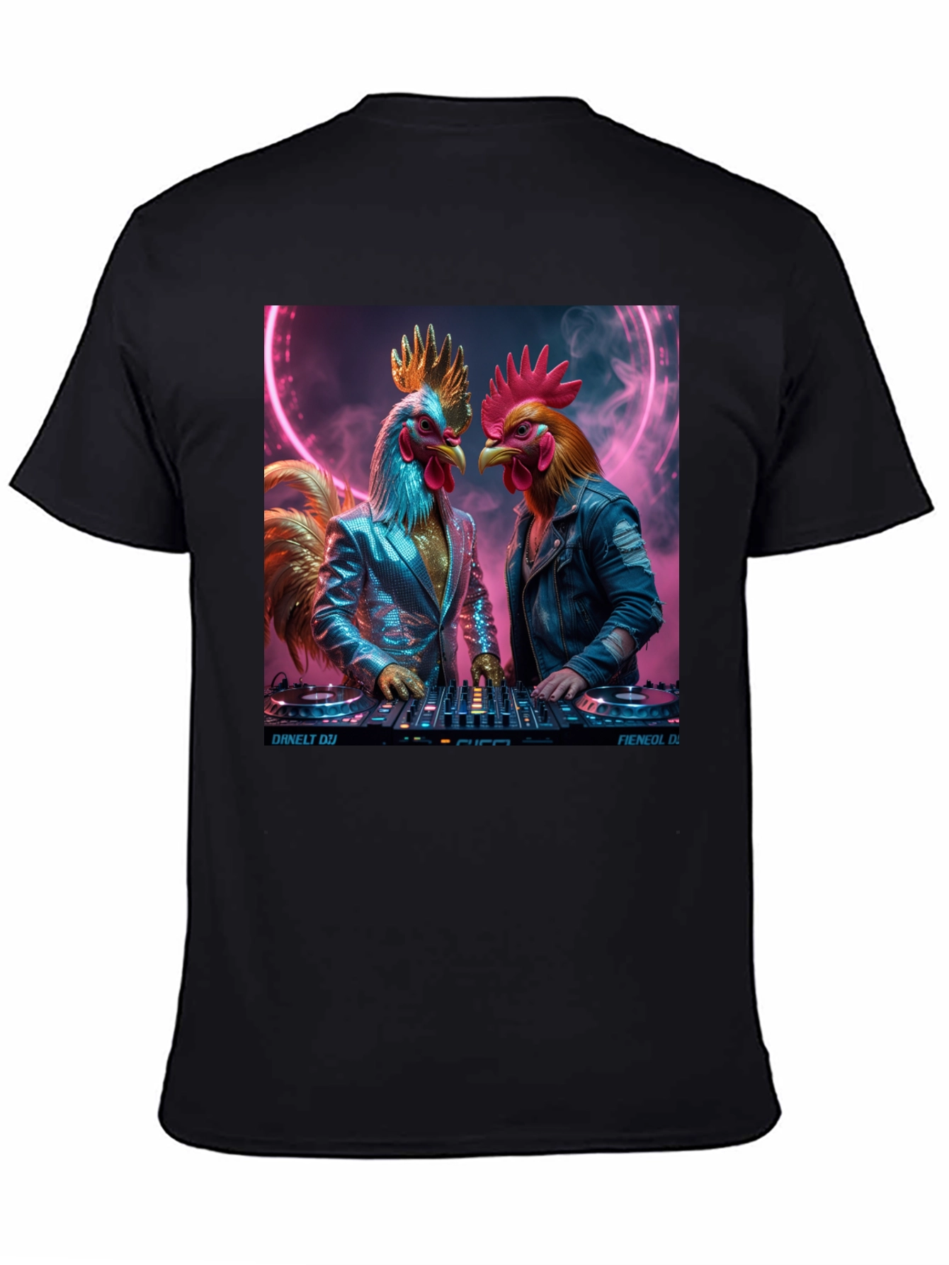 DJ Rooster Graphic Tee - Cool Novelty T-Shirt