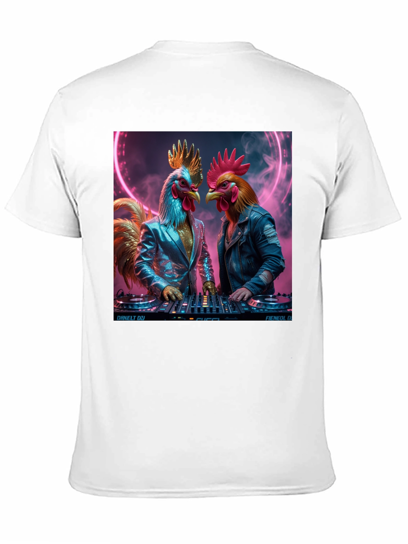DJ Rooster Graphic Tee - Cool Novelty T-Shirt