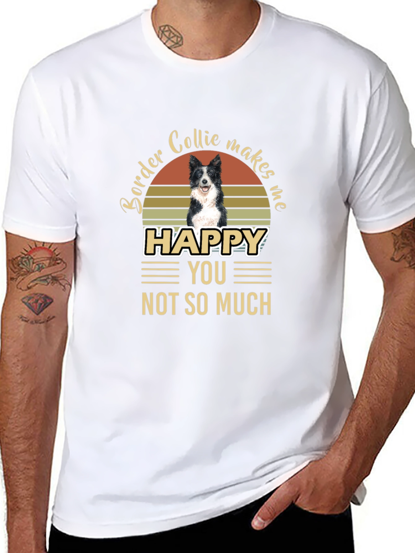 Border Collie Makes Me Happy T-Shirt