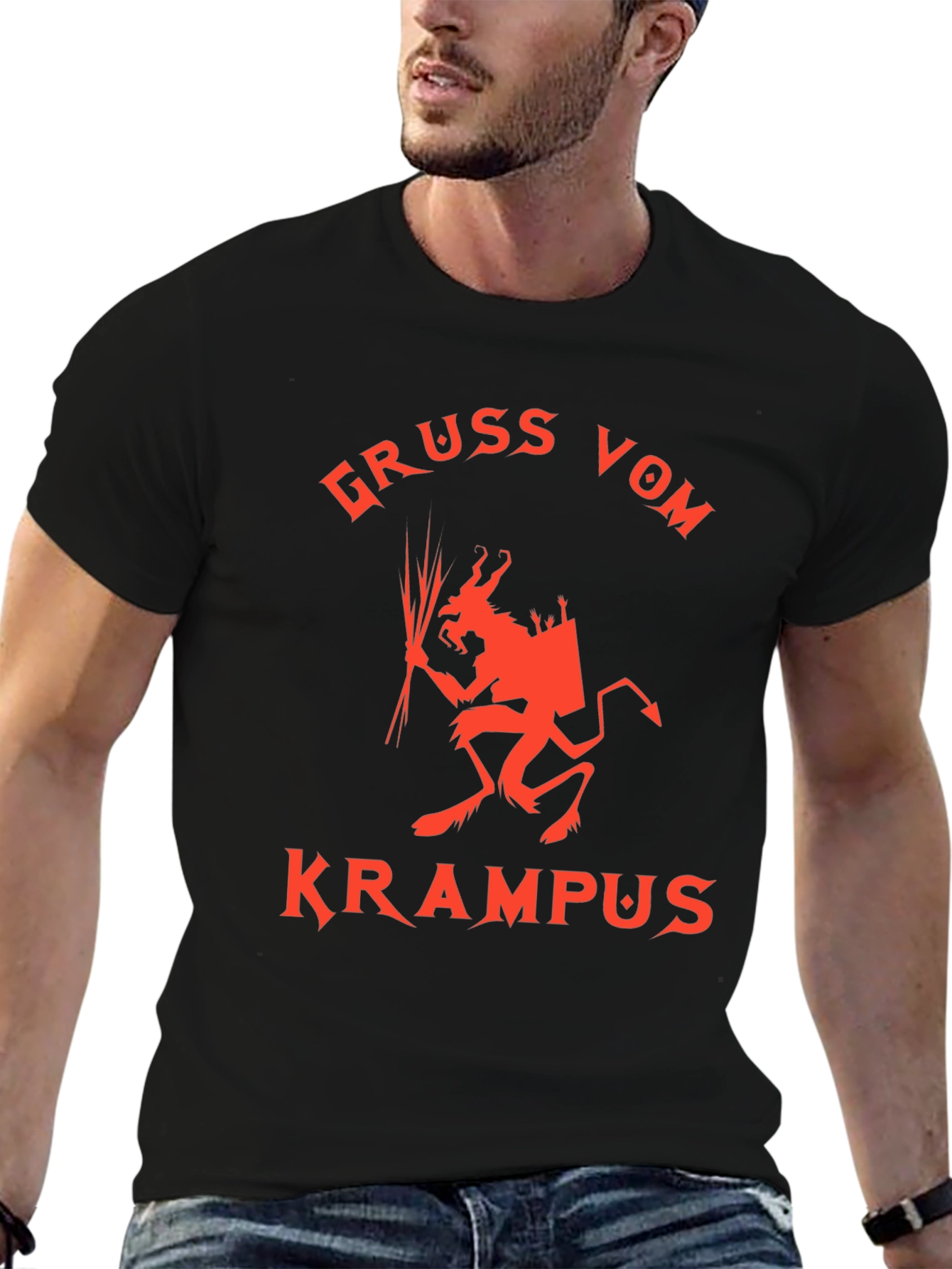 Gruss Vom Krampus Graphic Tee - Festive Holiday Shirt