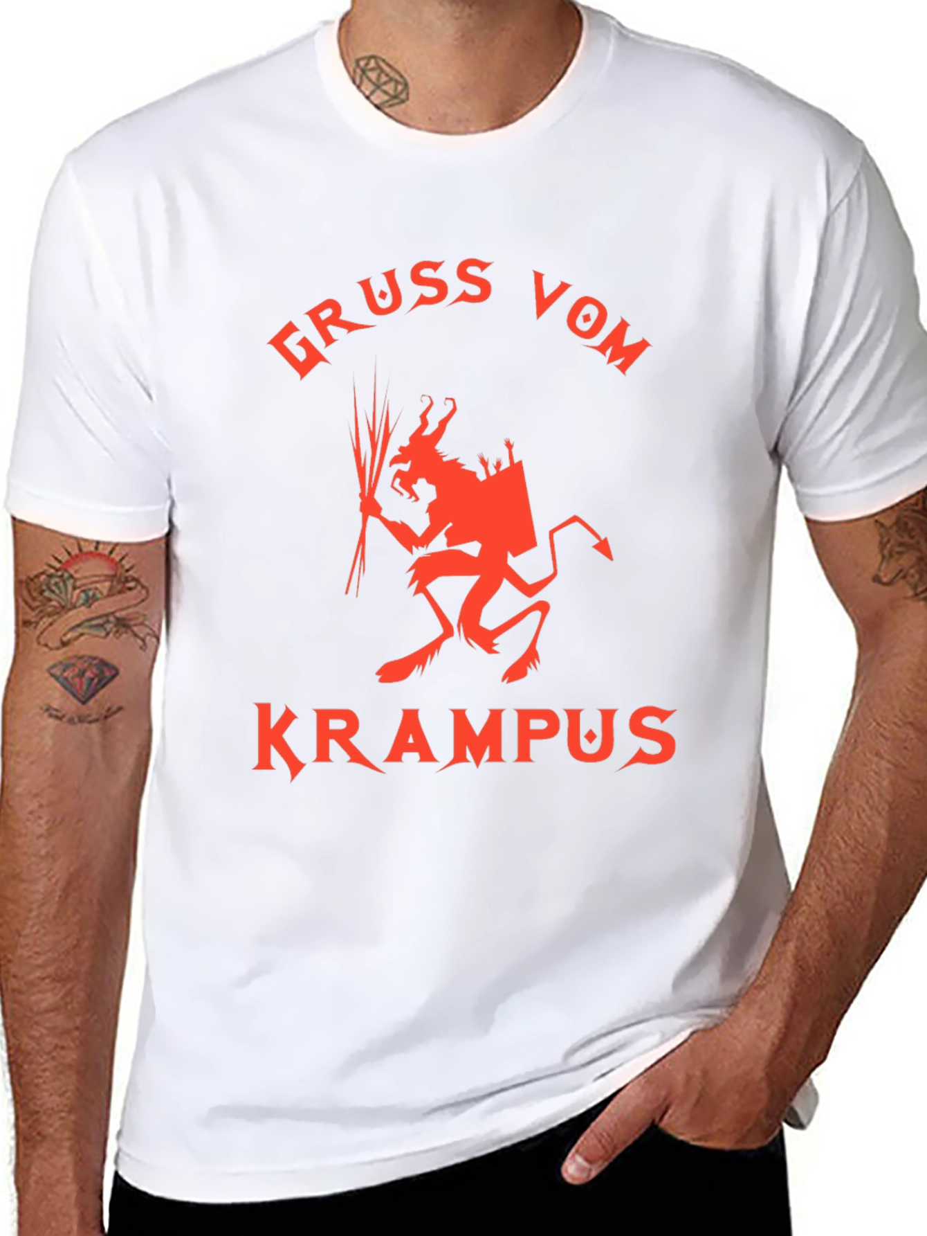 Gruss Vom Krampus Graphic Tee - Festive Holiday Shirt