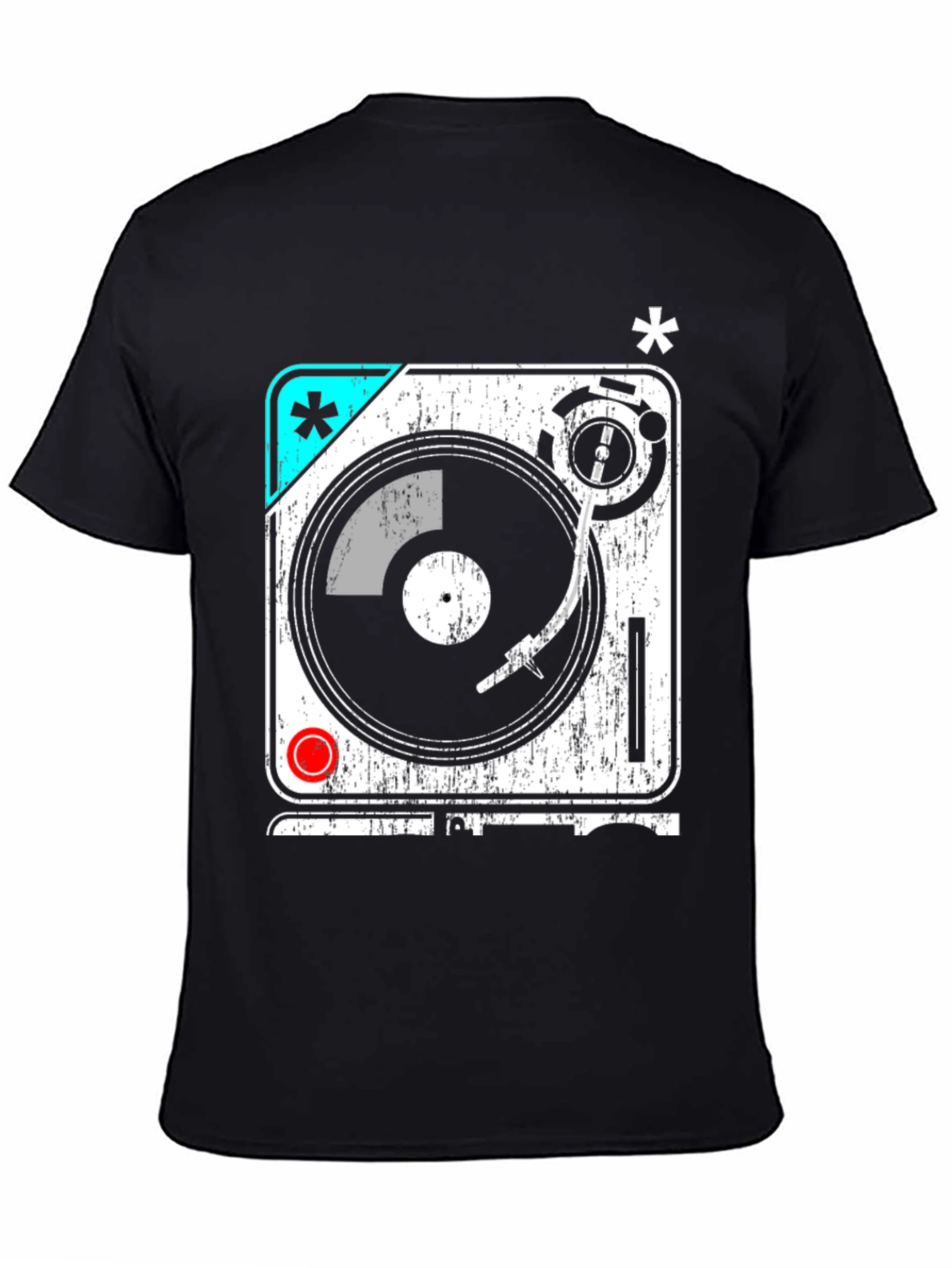 Retro Turntable Graphic T-Shirt - DJ Music Lover Tee