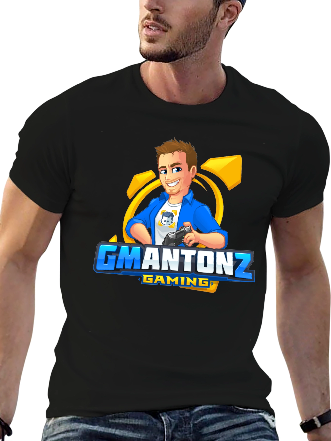 GMANTONZ Gaming Black T-Shirt