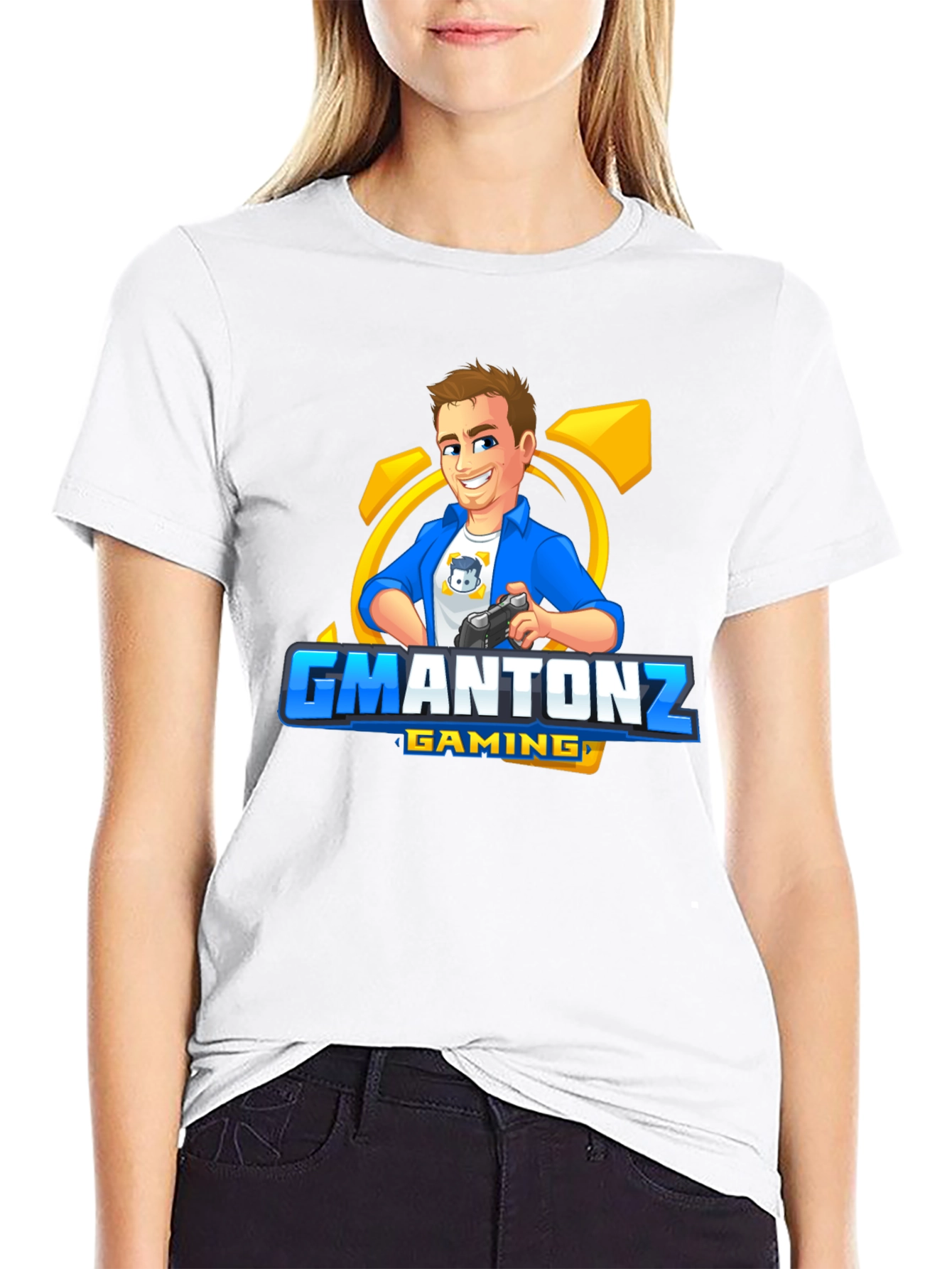 GMANTONZ Gaming Black T-Shirt