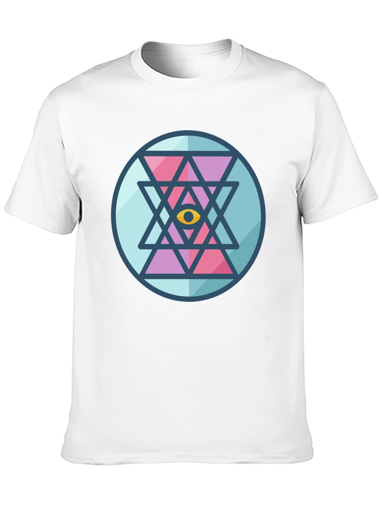Eye Mandala Graphic Tee - Black Cotton Comfort