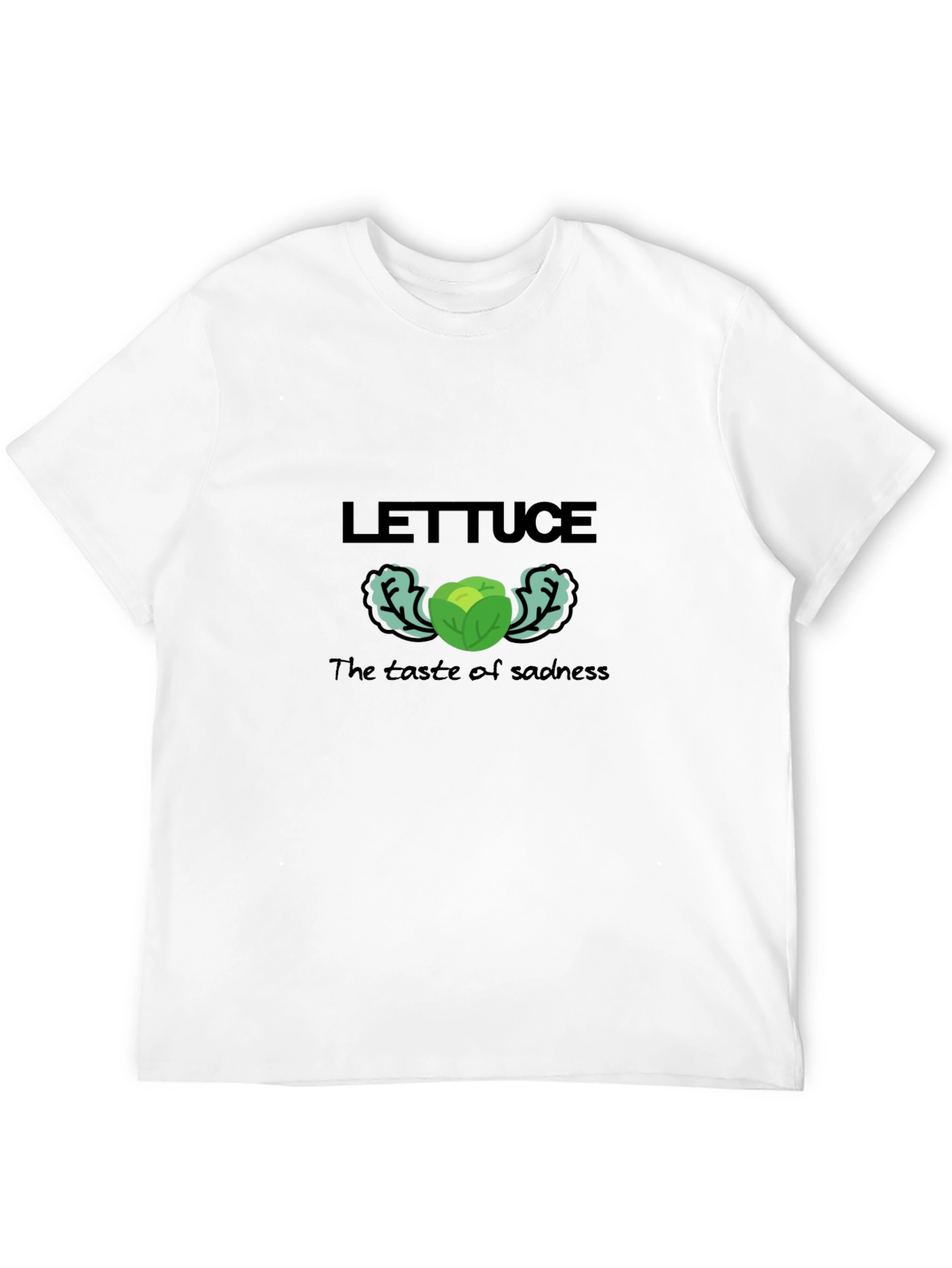 Lettuce: The Taste of Sadness Black Graphic T-Shirt
