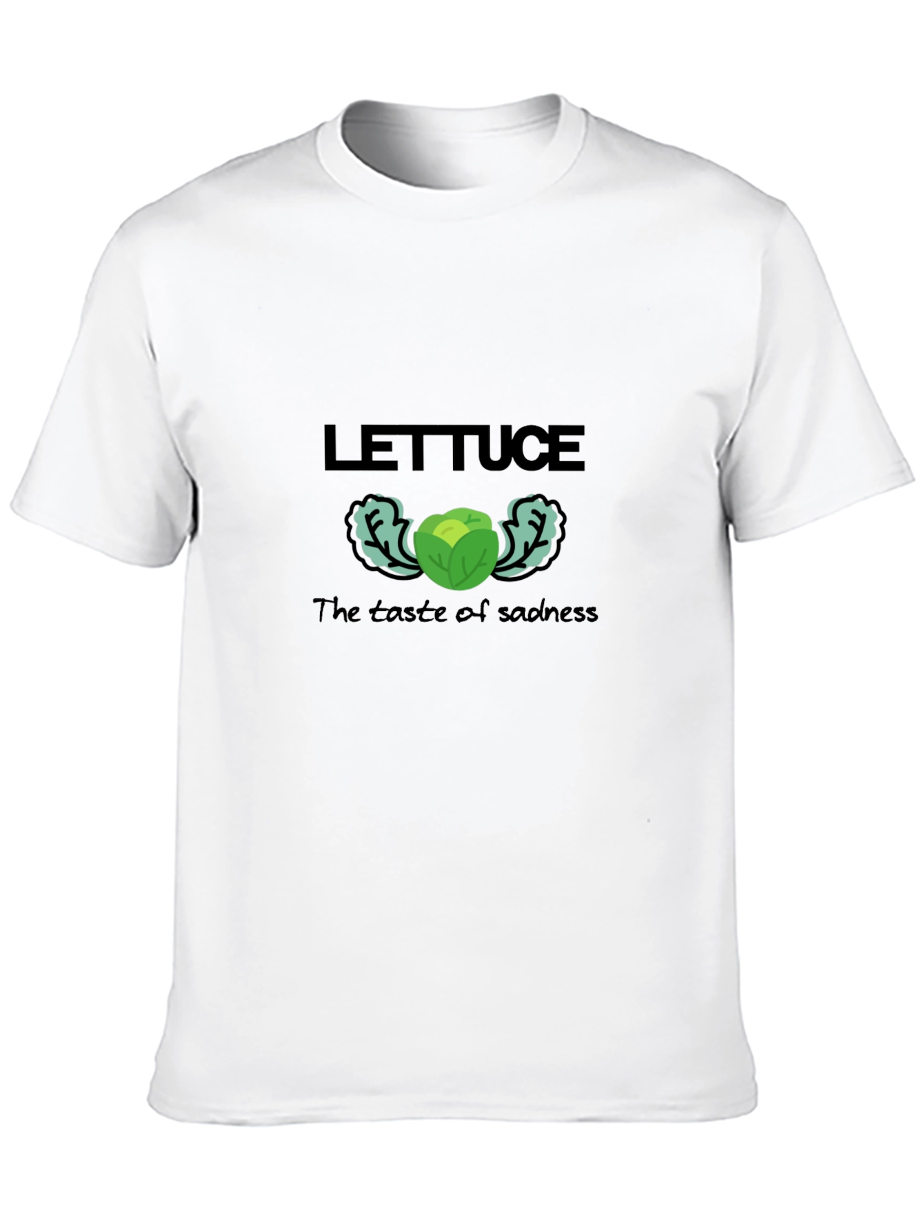 Lettuce: The Taste of Sadness Black Graphic T-Shirt