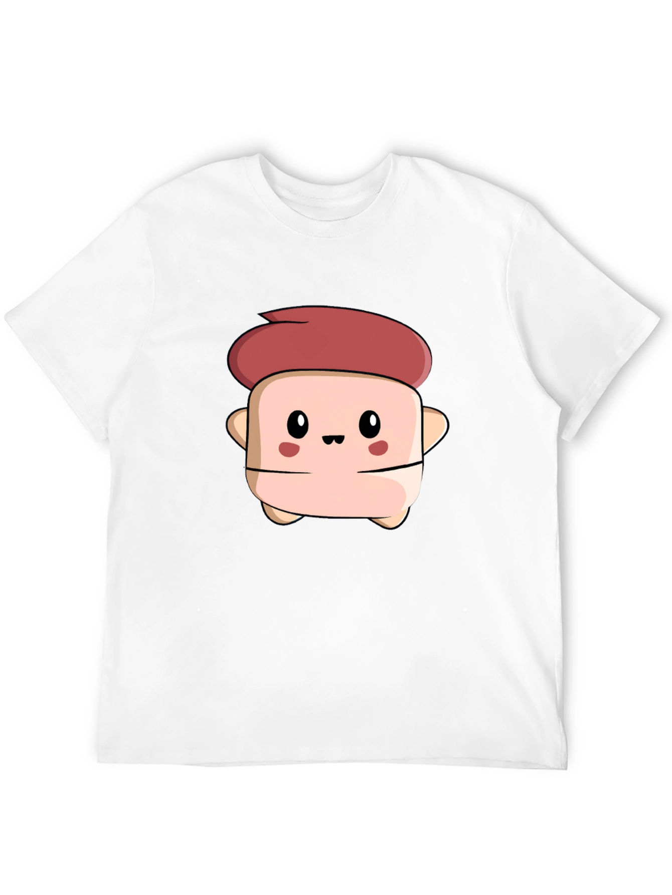 Cute Cartoon Character Black T-Shirt