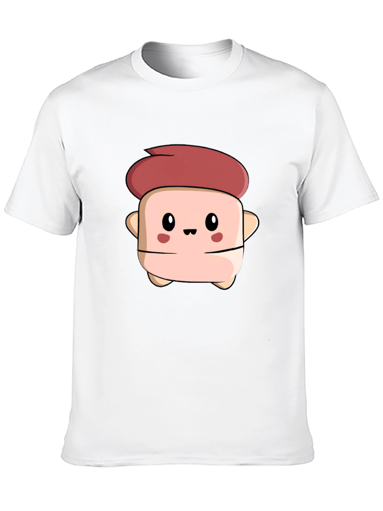 Cute Cartoon Character Black T-Shirt