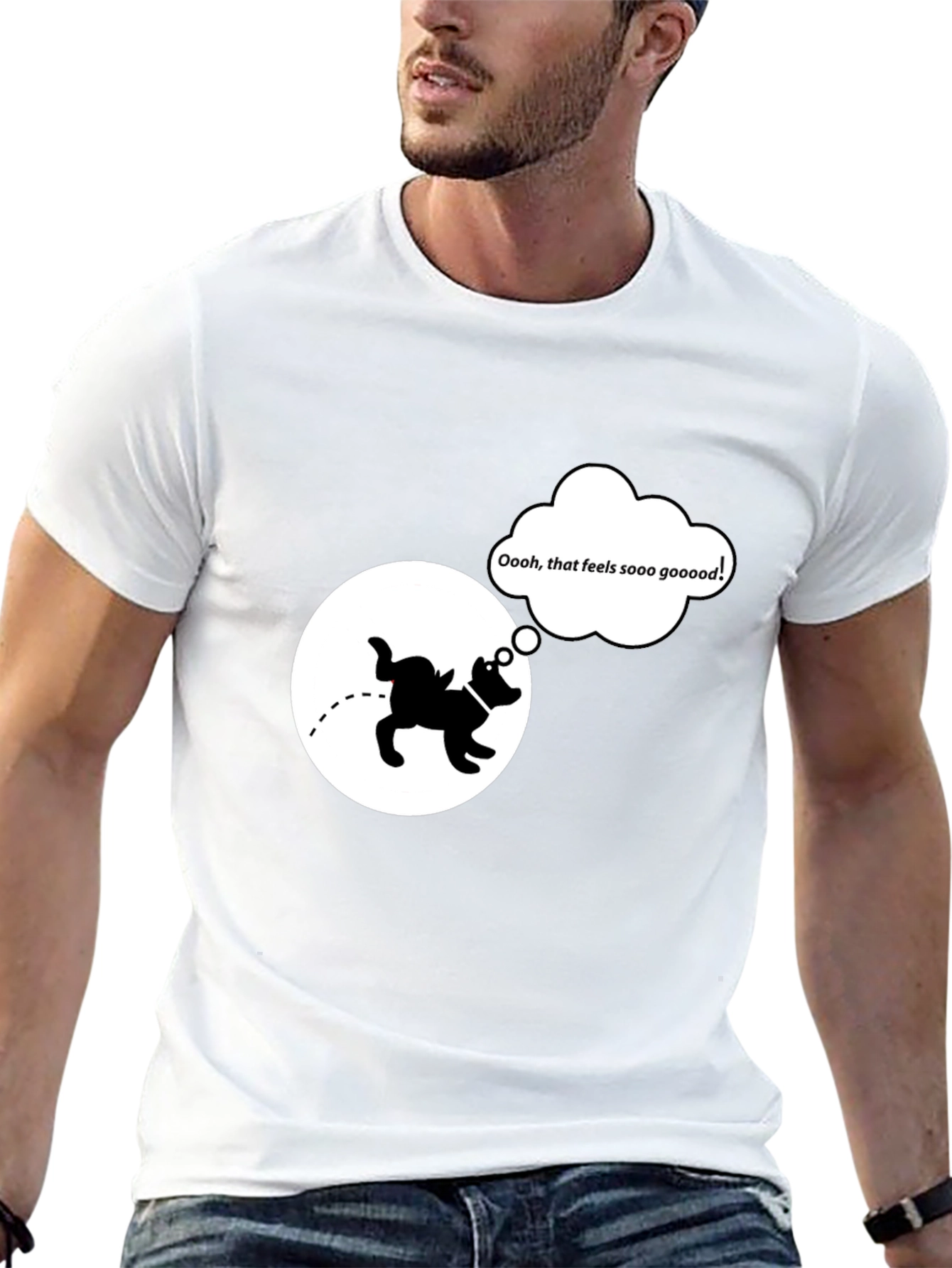 Funny Dog T-Shirt: Relief Humor