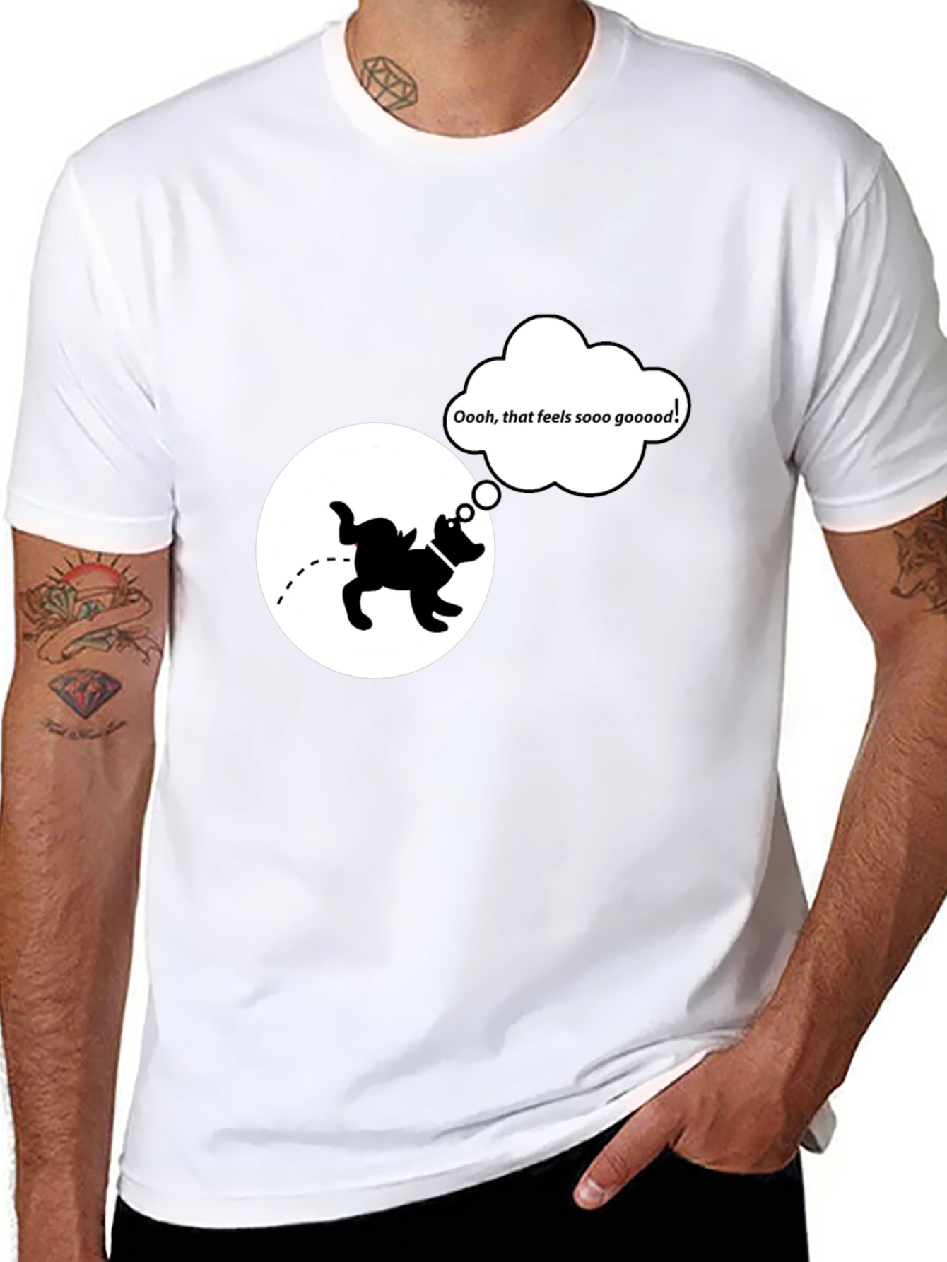Funny Dog T-Shirt: Relief Humor