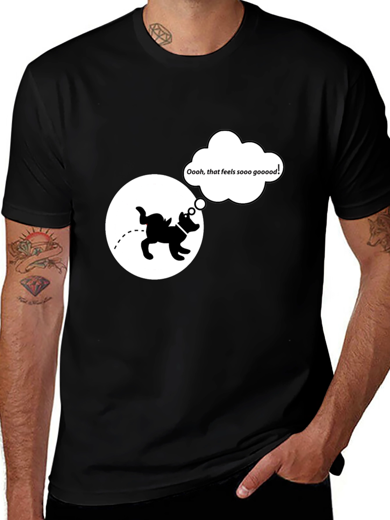 Funny Dog T-Shirt: Relief Humor