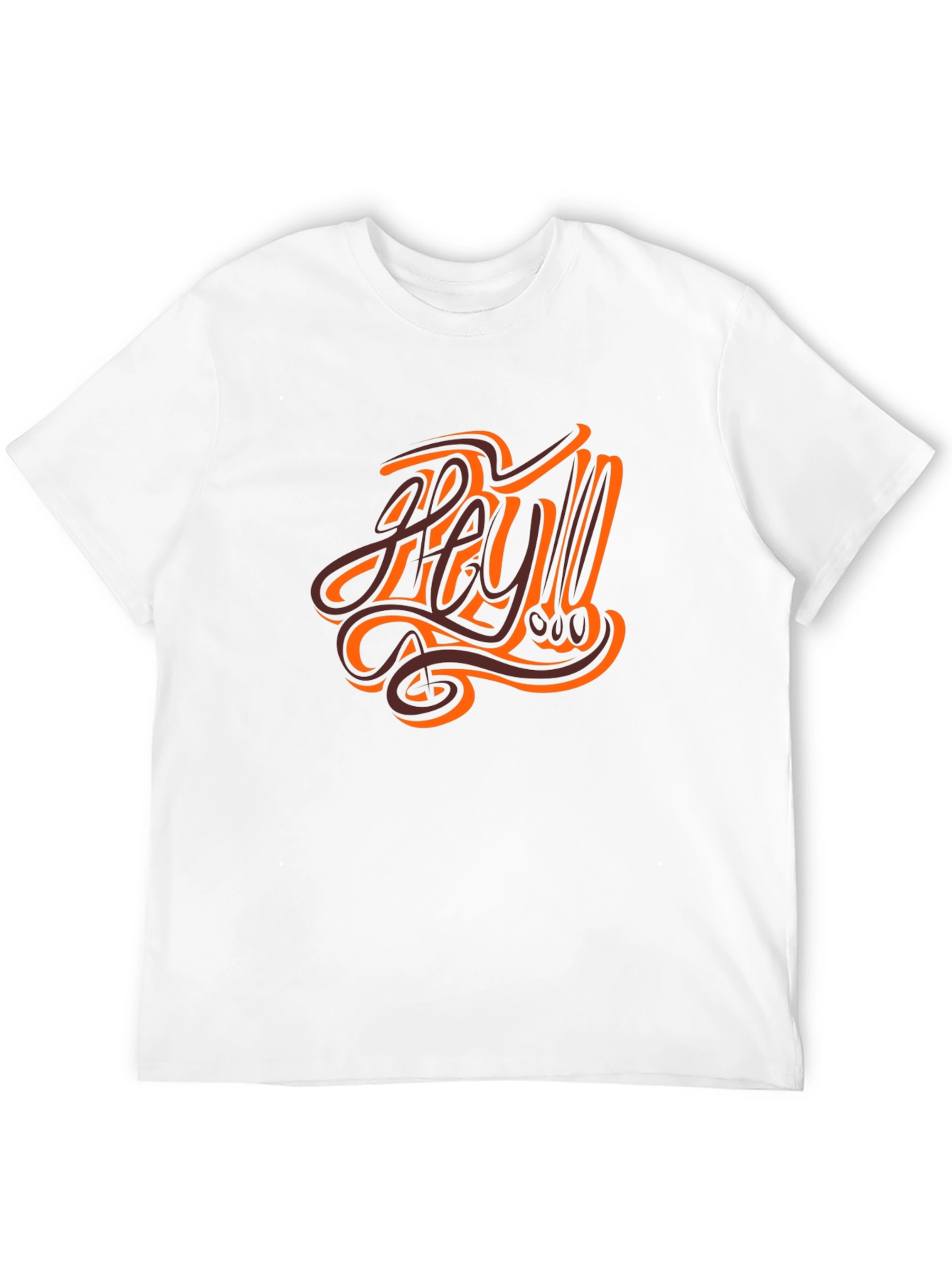 Stylish Hey Graphic Black T-Shirt