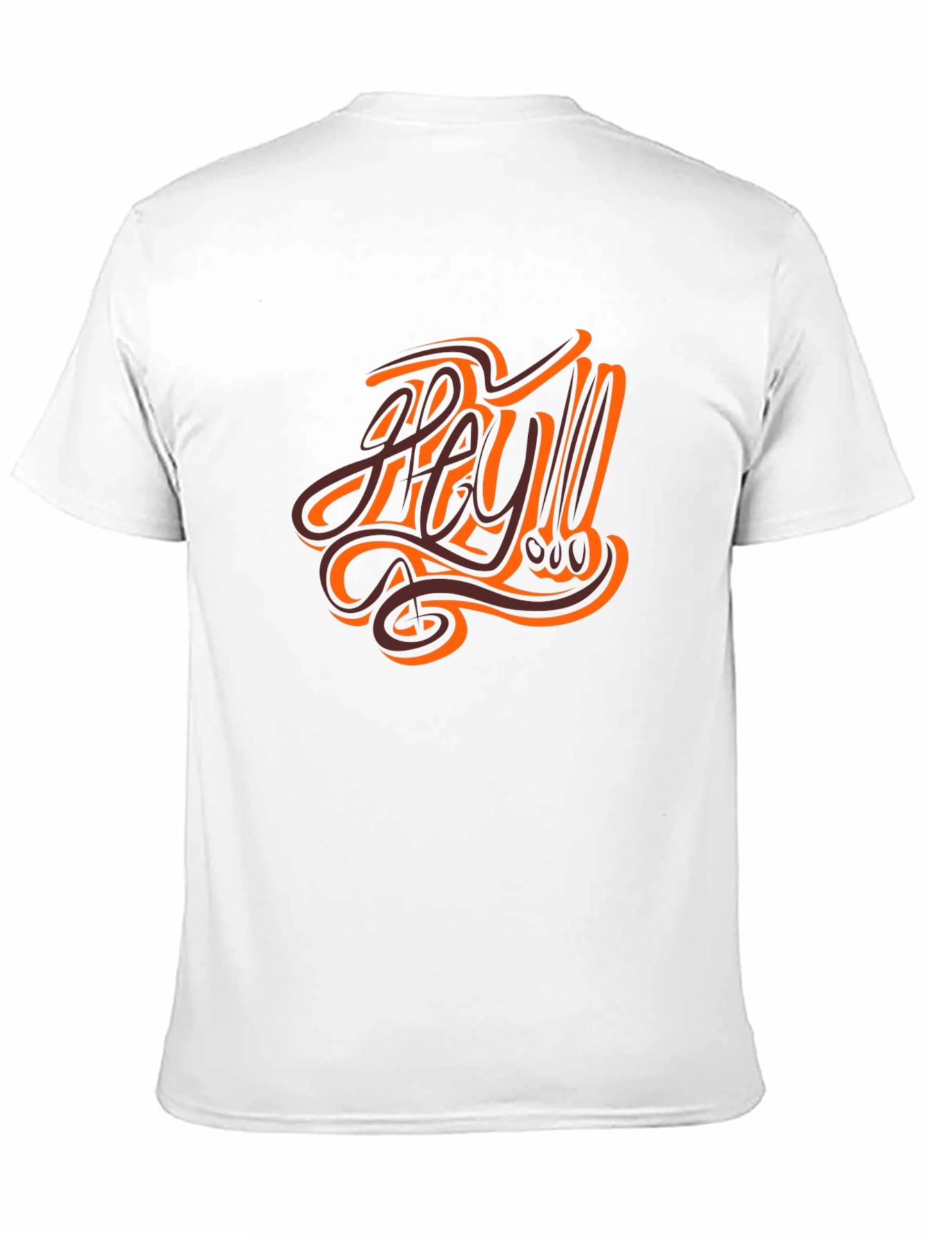 Stylish Hey Graphic Black T-Shirt