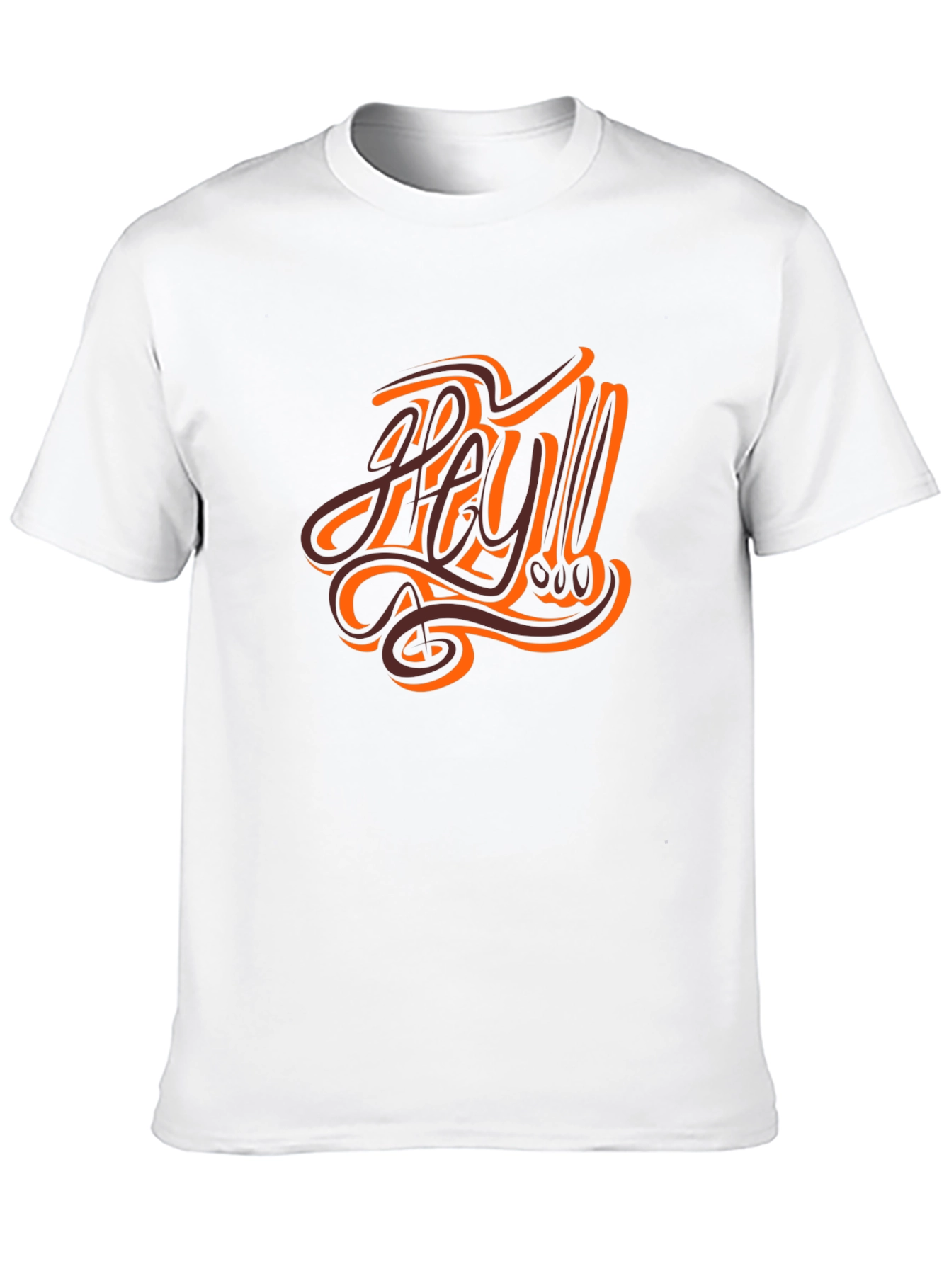 Stylish Hey Graphic Black T-Shirt