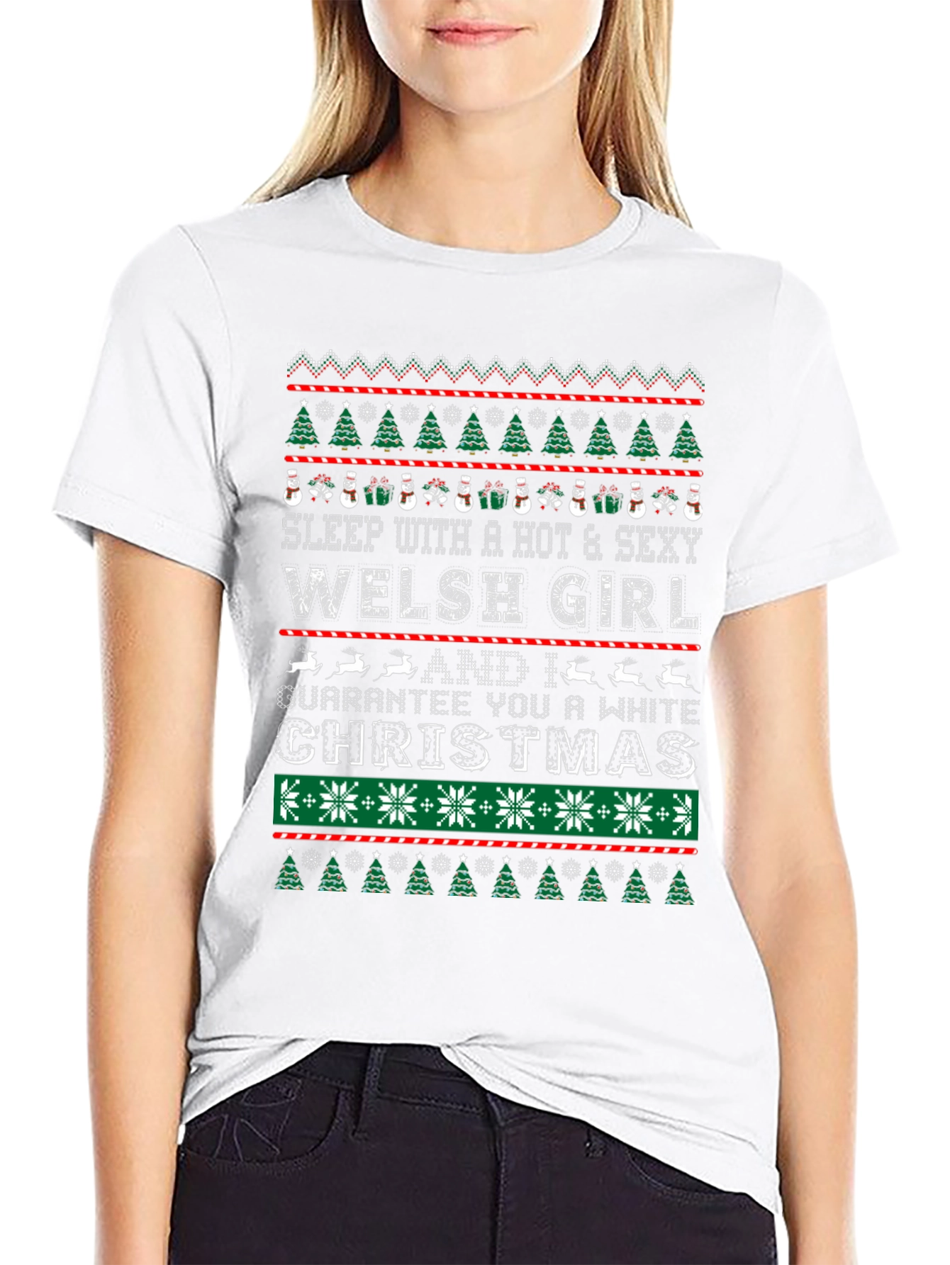 Welsh Girl Christmas Graphic Tee