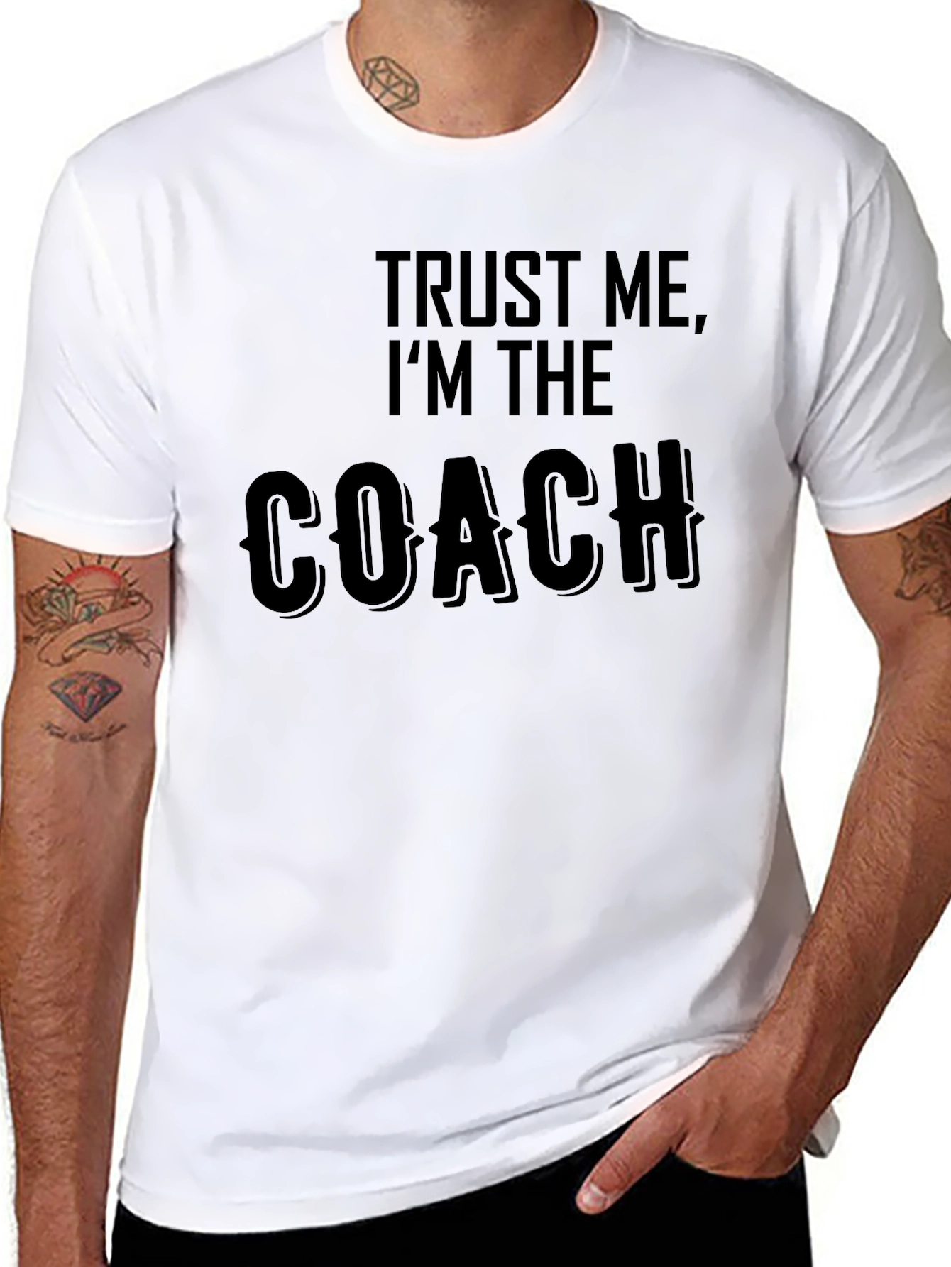 Trust Me Im the Coach Black T-Shirt
