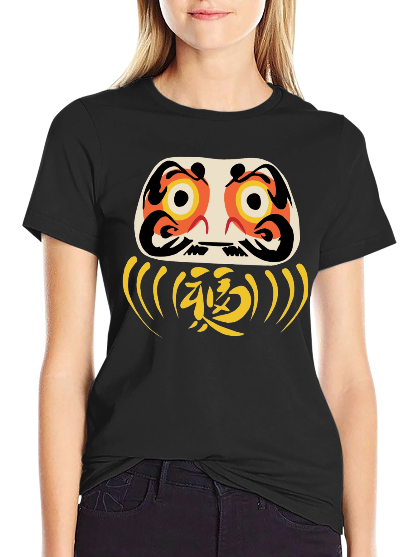 Daruma Doll Graphic Tee - Good Luck Shirt