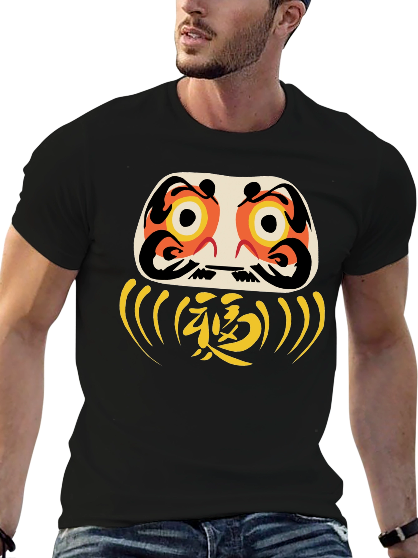 Daruma Doll Graphic Tee - Good Luck Shirt
