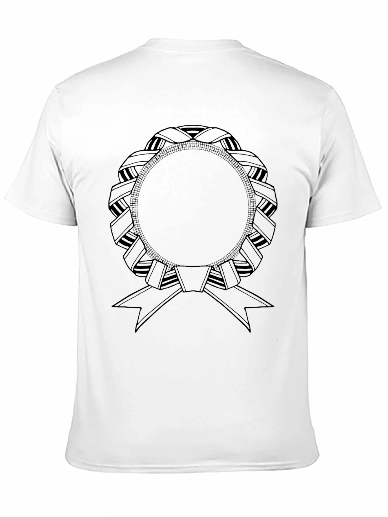 Black T-Shirt with Ribbon Graphic