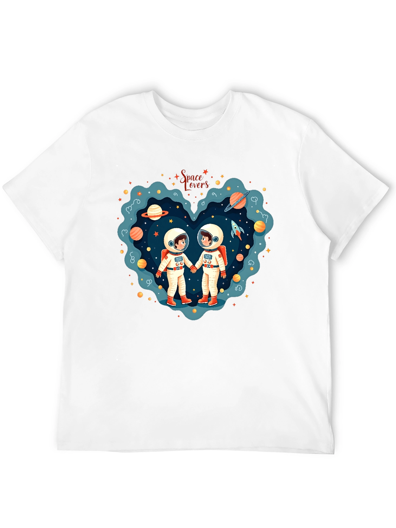 Space Lovers T-Shirt - Astronaut Couple Design