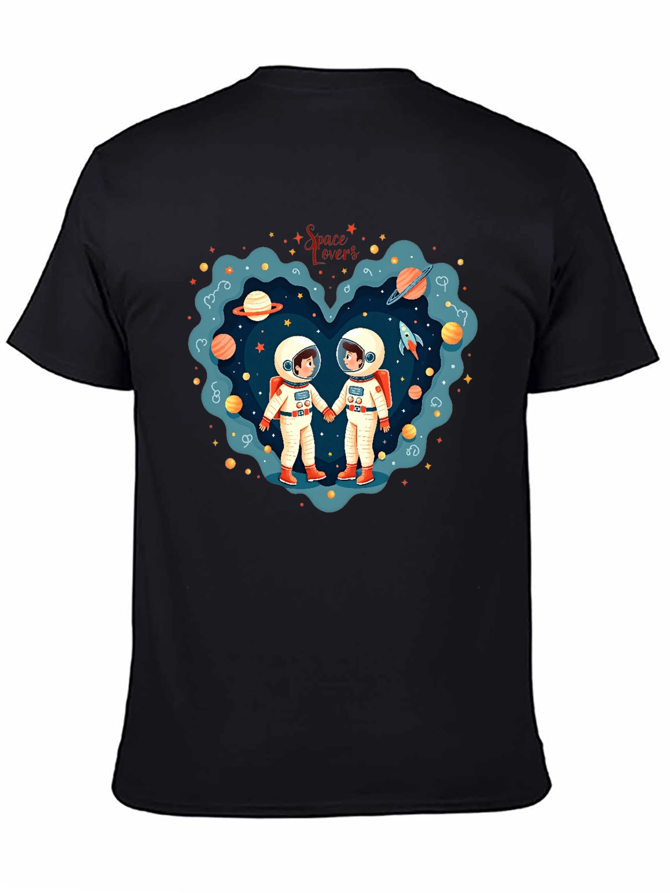Space Lovers T-Shirt - Astronaut Couple Design