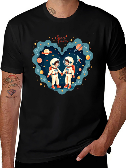 Space Lovers T-Shirt - Astronaut Couple Design