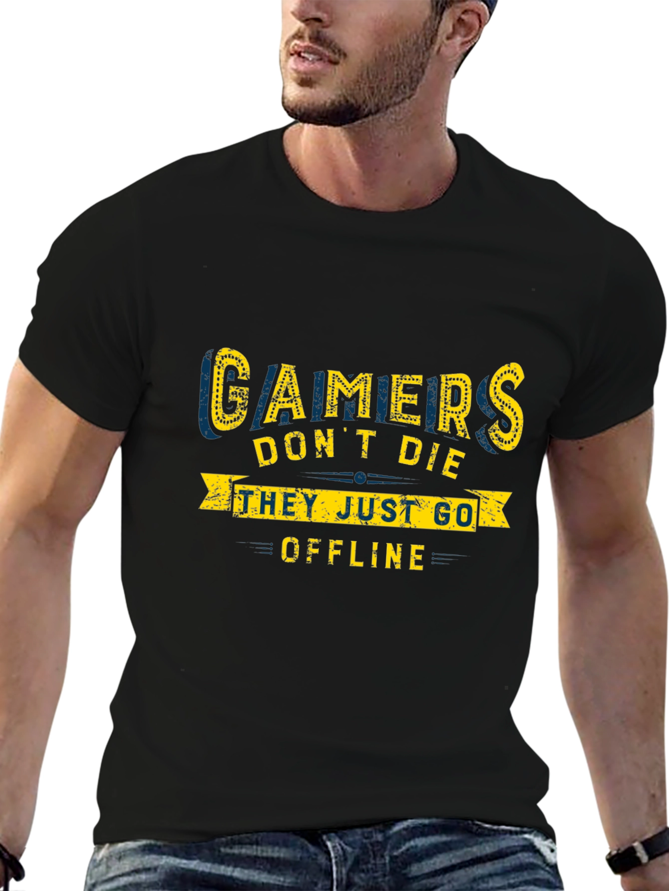Gamers Dont Die T-Shirt - Black Cotton Tee