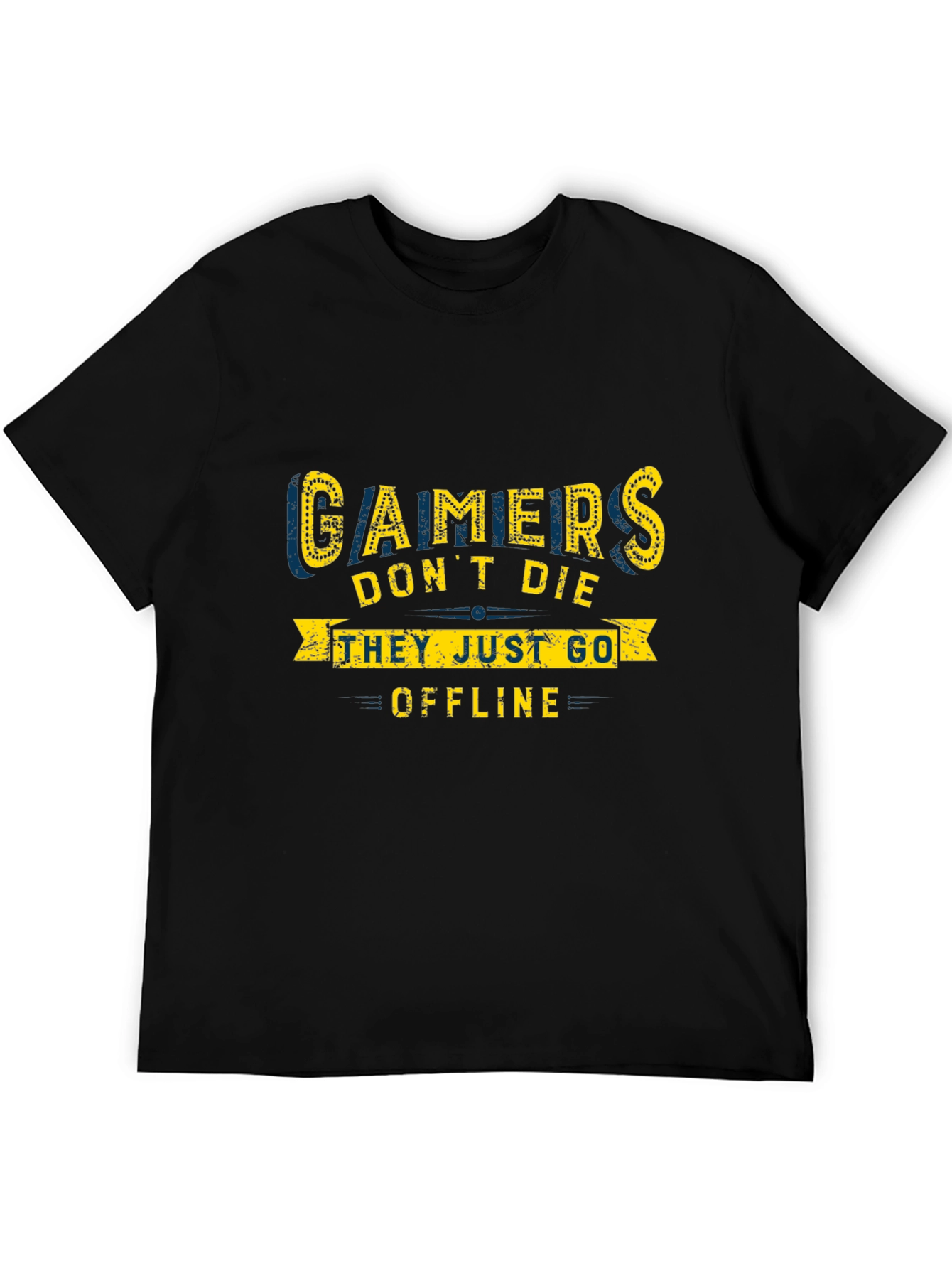 Gamers Dont Die T-Shirt - Black Cotton Tee