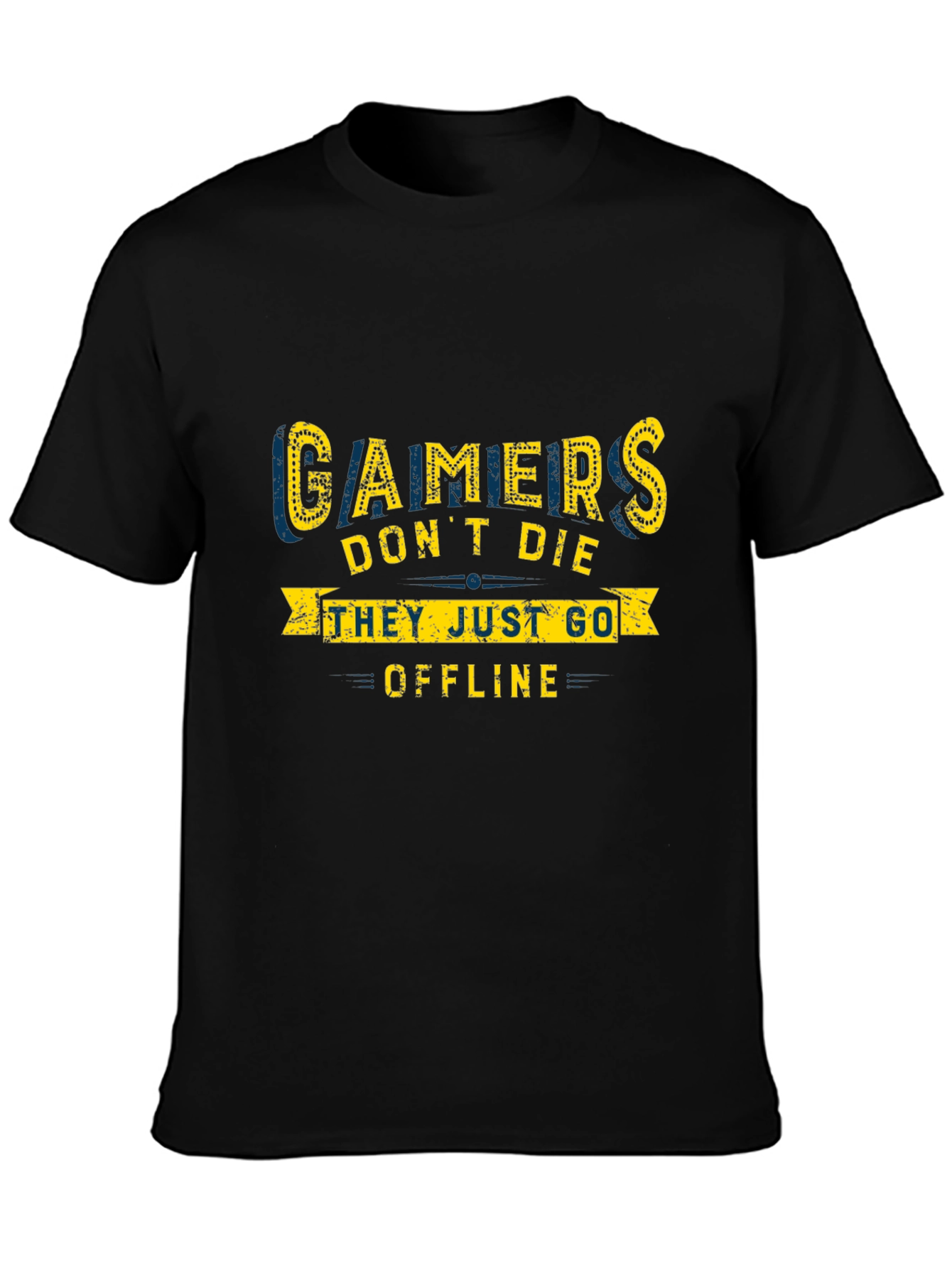 Gamers Dont Die T-Shirt - Black Cotton Tee