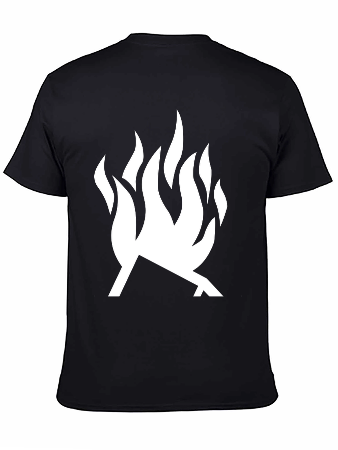 Bold Flame Graphic T-Shirt - Modern Black Tee