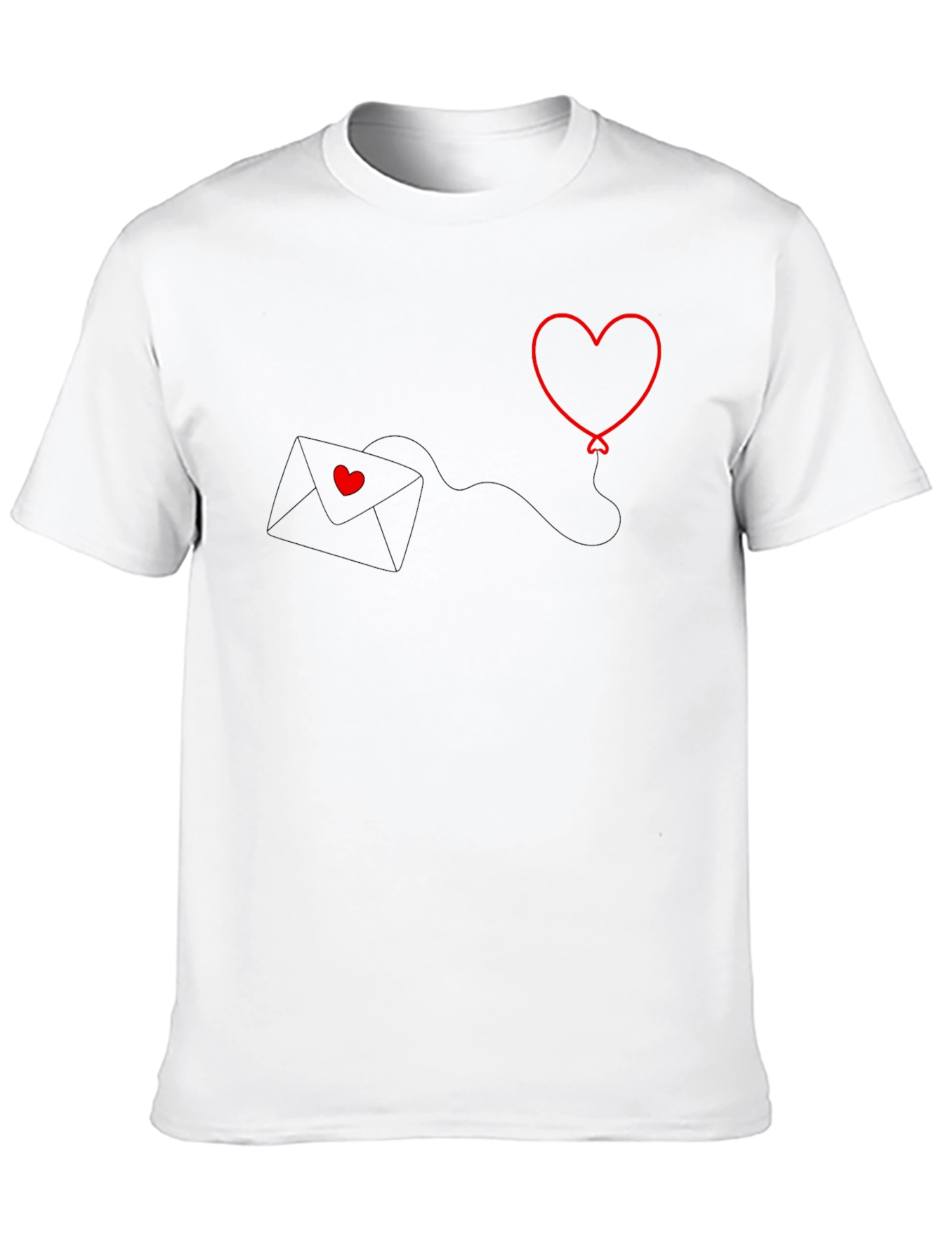 Heart Balloon T-Shirt: Love Letter Design
