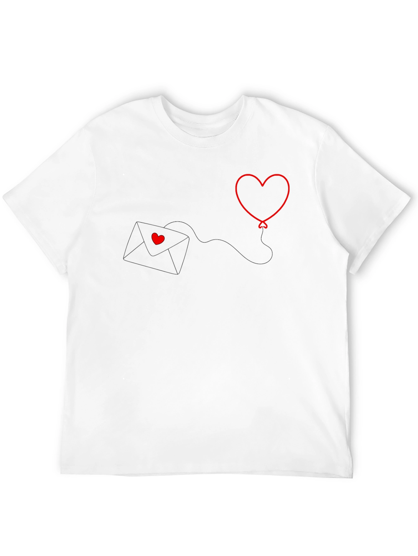 Heart Balloon T-Shirt: Love Letter Design