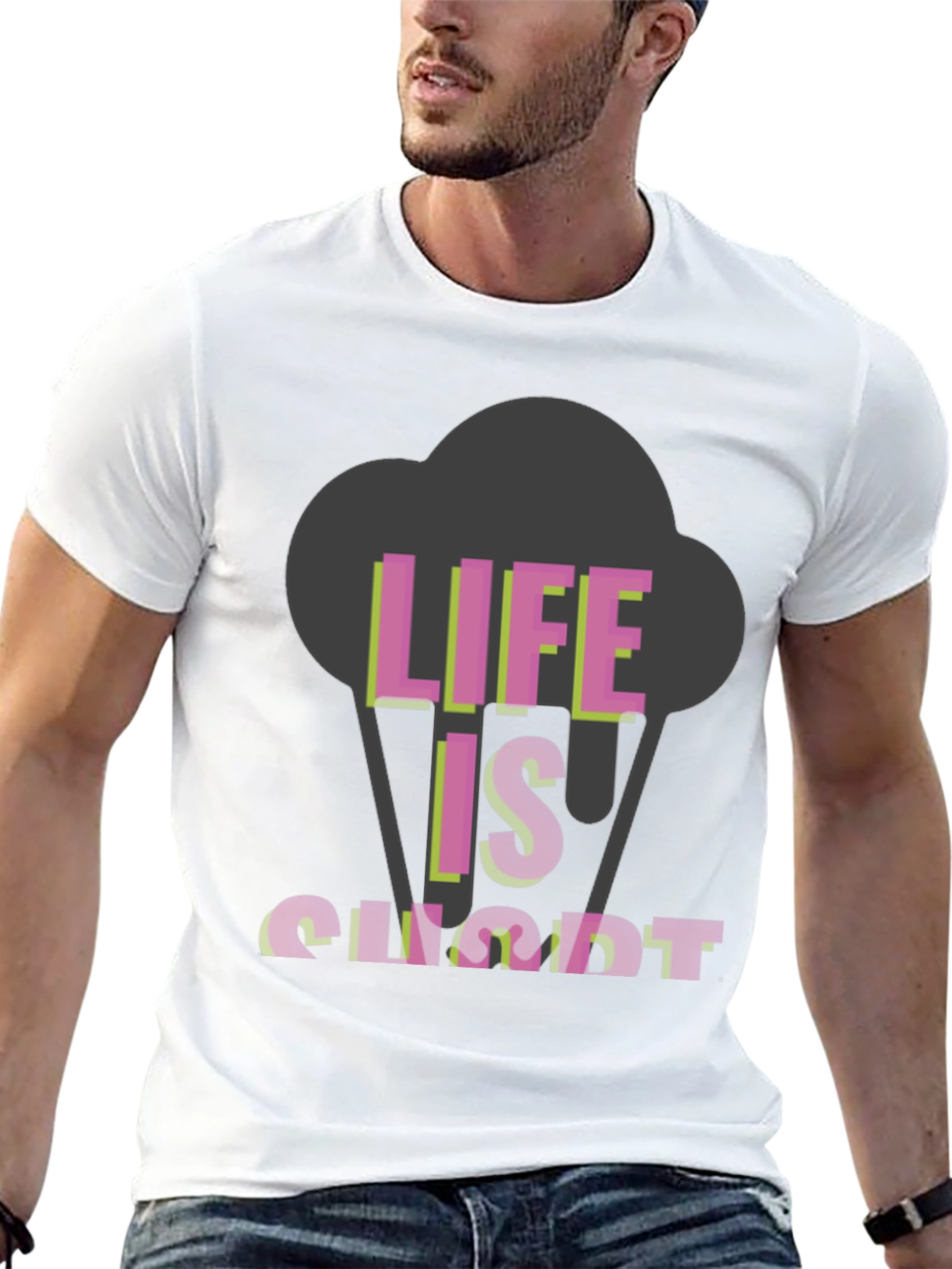 Life Is Short Graphic Tee - Black
